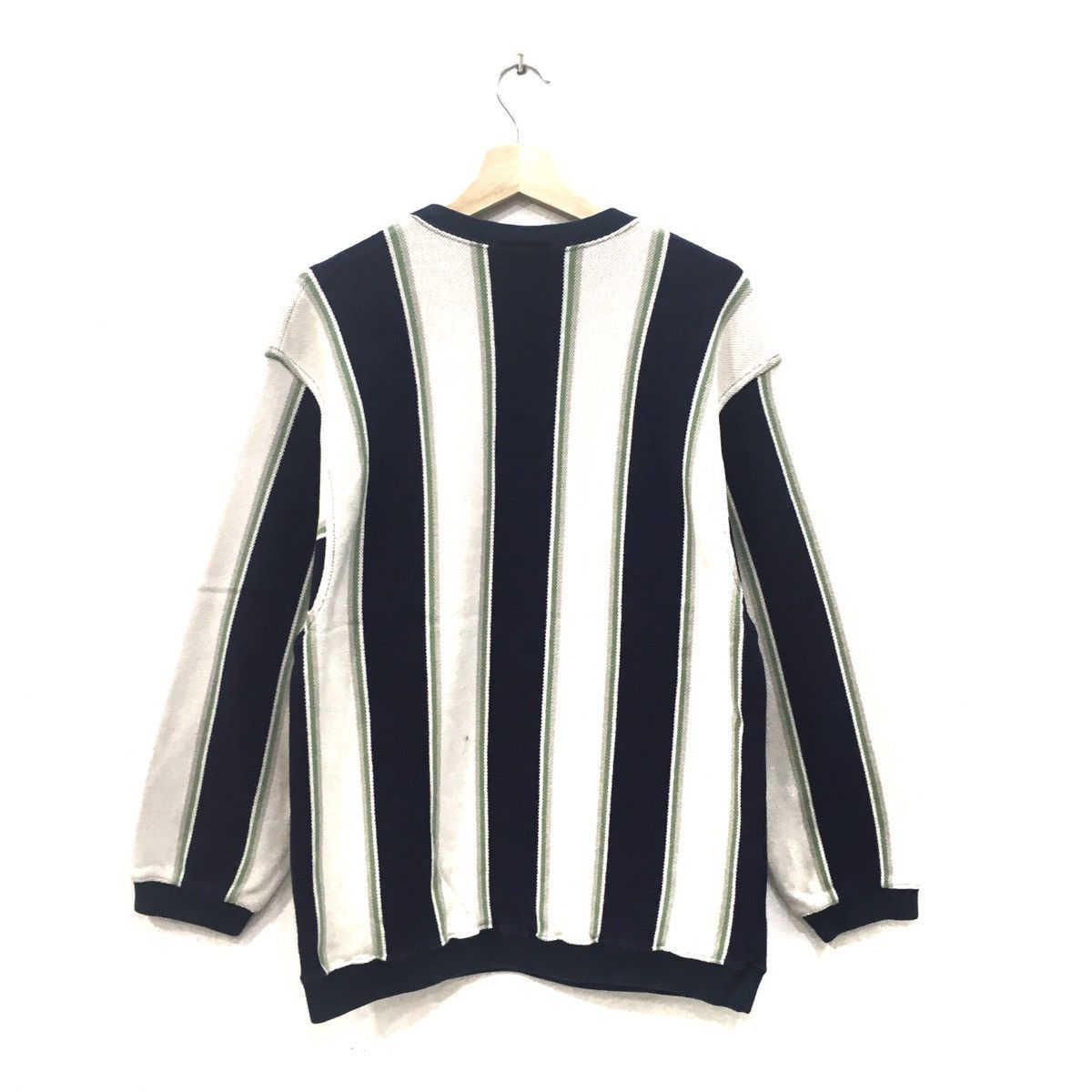 Lacoste Vintage LACOSTE stripes made in france sweatshirt crew neck Size US M / EU 48-50 / 2 - 2 Thumbnail