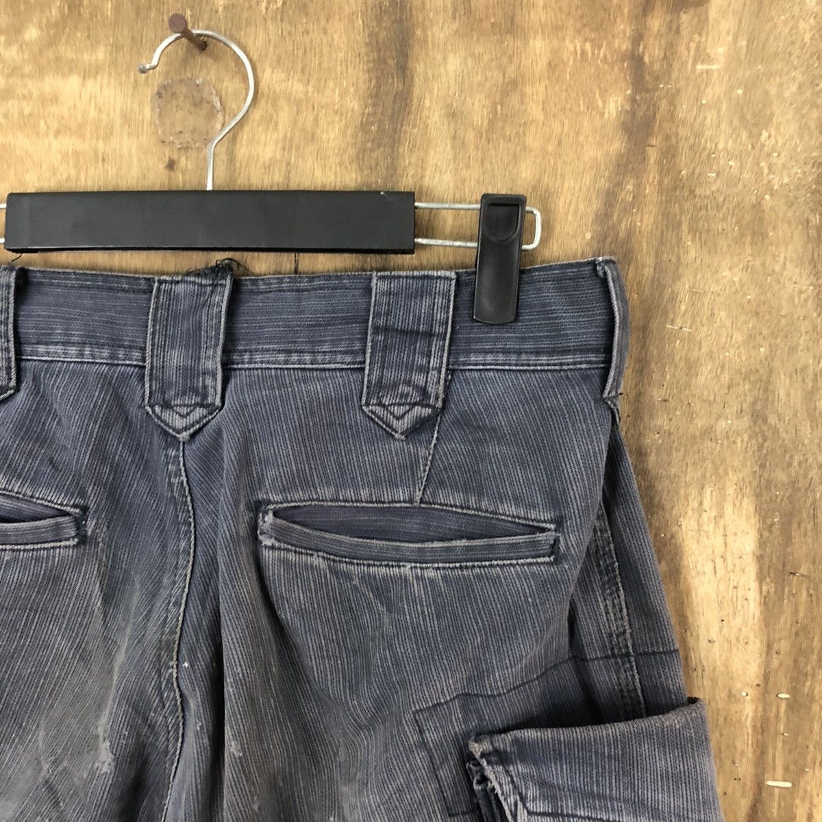 Japanese Brand Japanese Brand Blue Cargo thrashed distressed pants #6251 Size US 28 / EU 44 - 10 Thumbnail