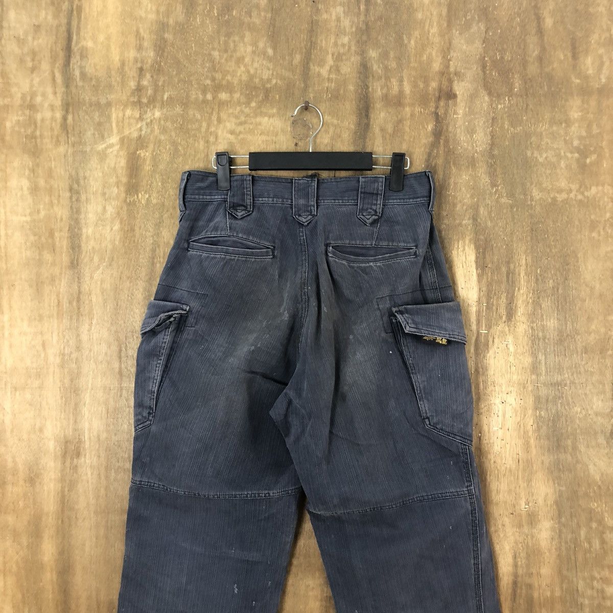 Japanese Brand Japanese Brand Blue Cargo thrashed distressed pants #6251 Size US 28 / EU 44 - 7 Thumbnail