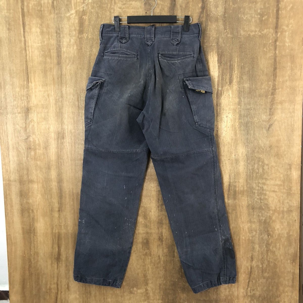 Japanese Brand Japanese Brand Blue Cargo thrashed distressed pants #6251 Size US 28 / EU 44 - 6 Thumbnail