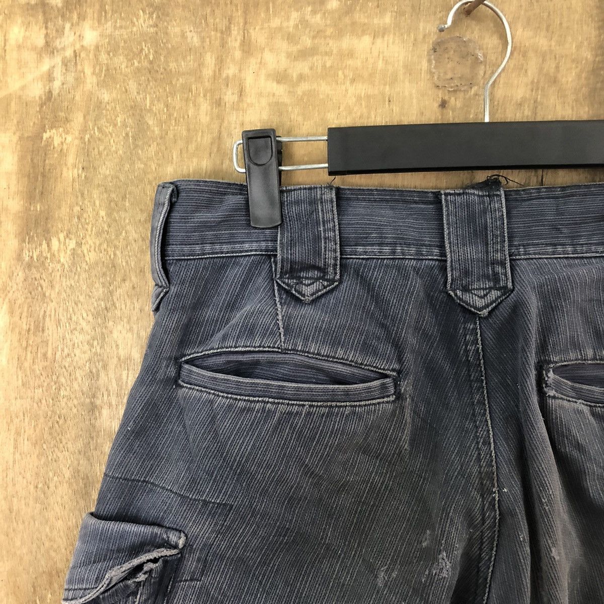 Japanese Brand Japanese Brand Blue Cargo thrashed distressed pants #6251 Size US 28 / EU 44 - 9 Thumbnail
