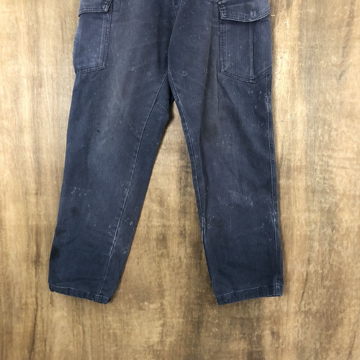 Japanese Brand Japanese Brand Blue Cargo thrashed distressed pants #6251 Size US 28 / EU 44 - 3 Thumbnail