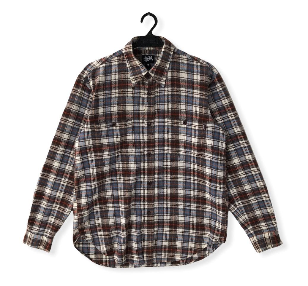 Stussy STUSSY JAPAN PLAID FLANNEL L/S BUTTON UPS Size US L / EU 52-54 / 3 - 1 Thumbnail