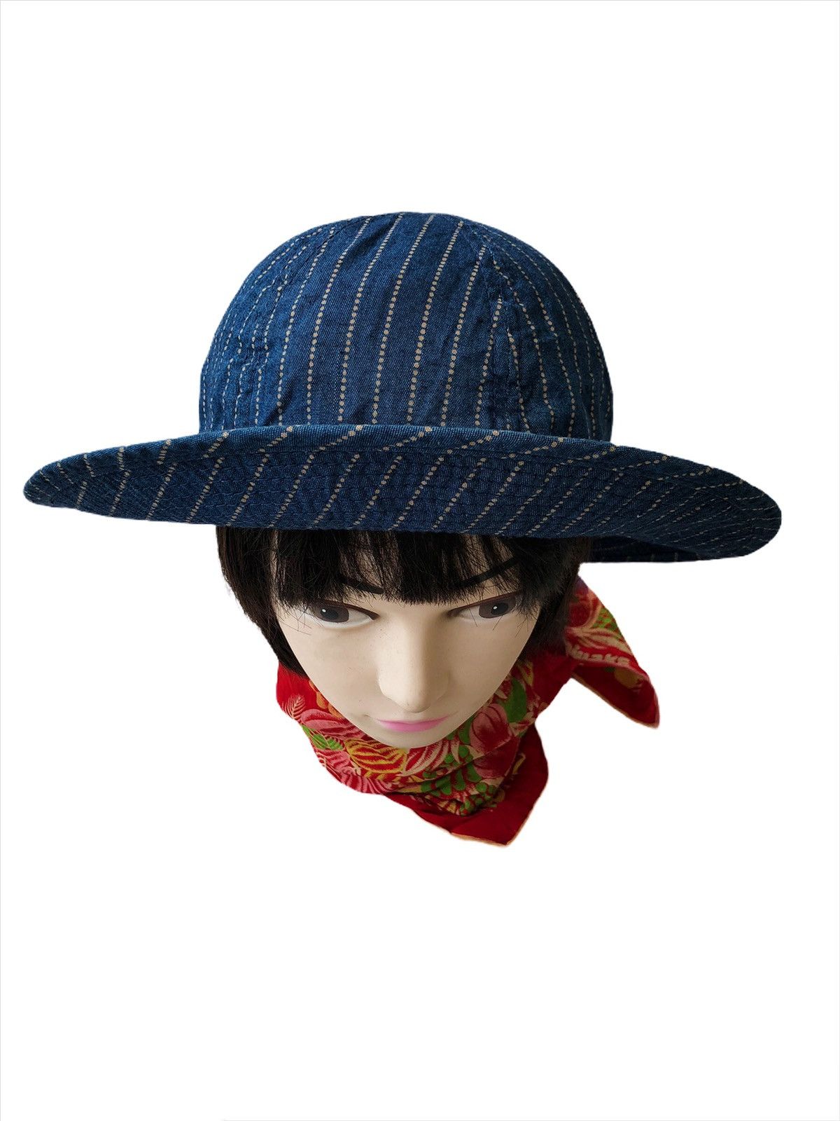 CA4LA RARE🔥Ca4la 🇯🇵 Indigo Sashiko Stitches Wabash Bucket Hat Size ONE SIZE - 2 Thumbnail