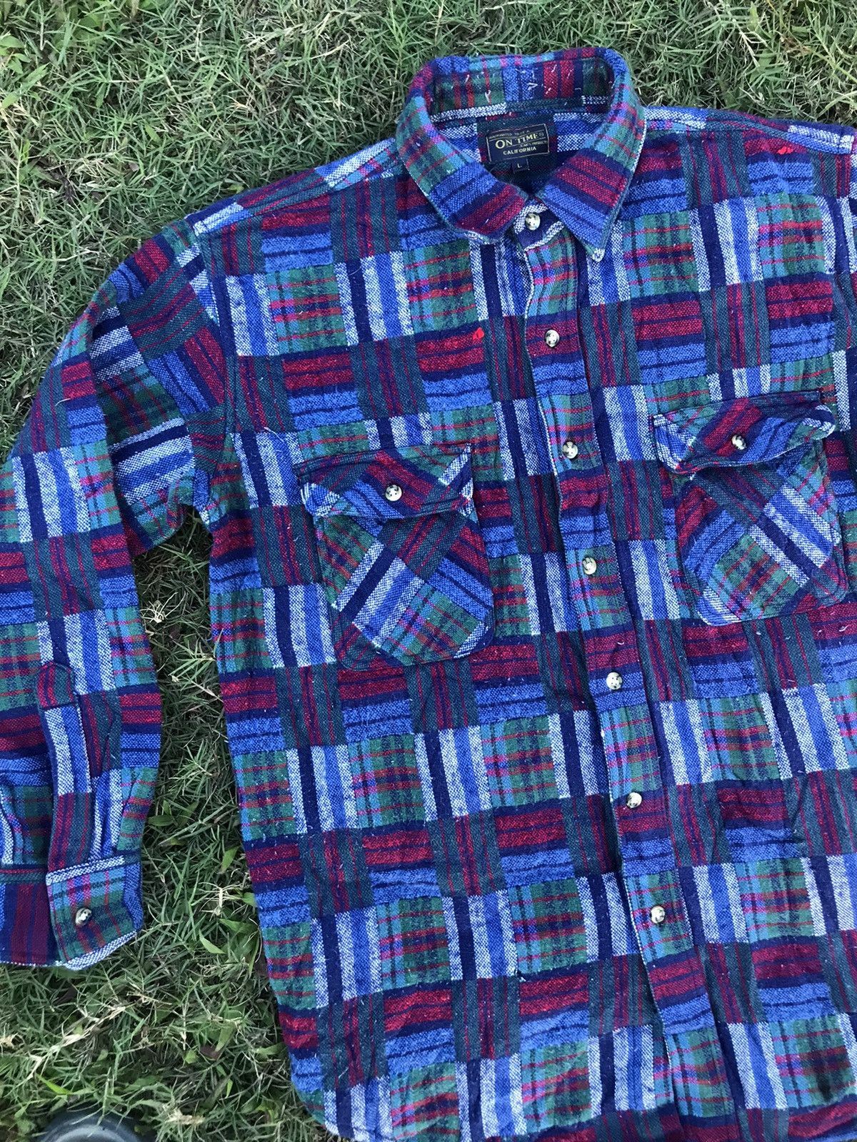 Flannel × Vintage 🔥BEST OFFER 🔥Vintage wool flannel by on time California Size US L / EU 52-54 / 3 - 5 Thumbnail