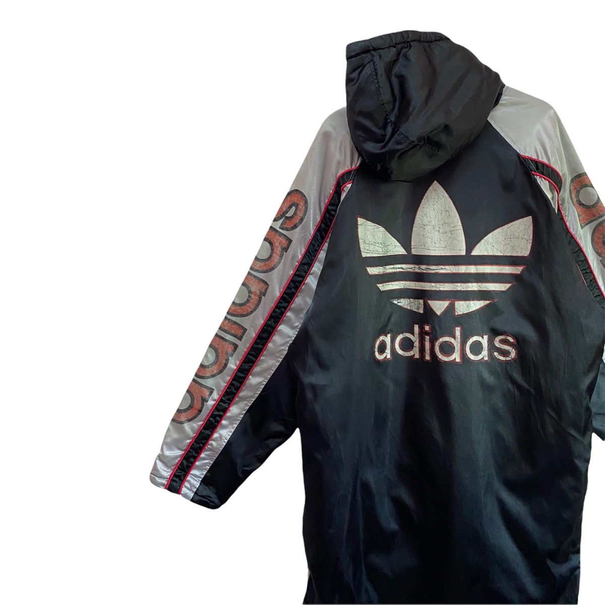 Adidas LONG JACKET COACH STYLE ADIDAS BIG LOGO HOODIE Size US L / EU 52-54 / 3 - 4 Thumbnail