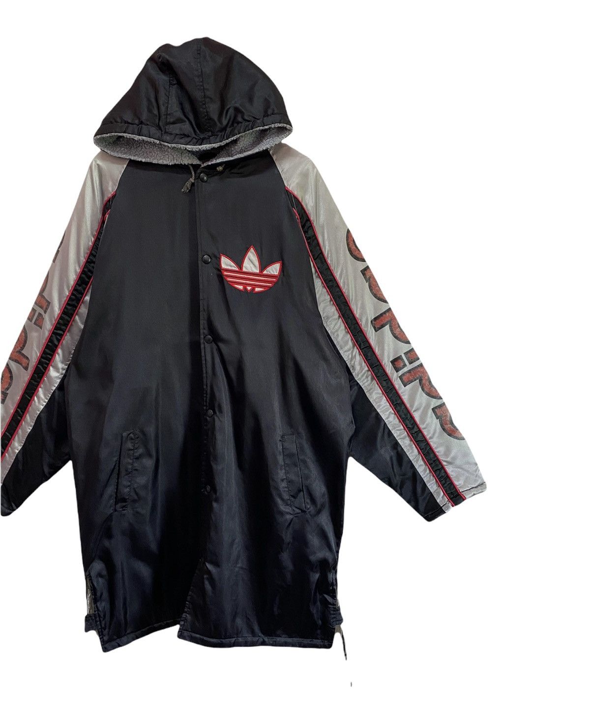Adidas LONG JACKET COACH STYLE ADIDAS BIG LOGO HOODIE Size US L / EU 52-54 / 3 - 11 Thumbnail