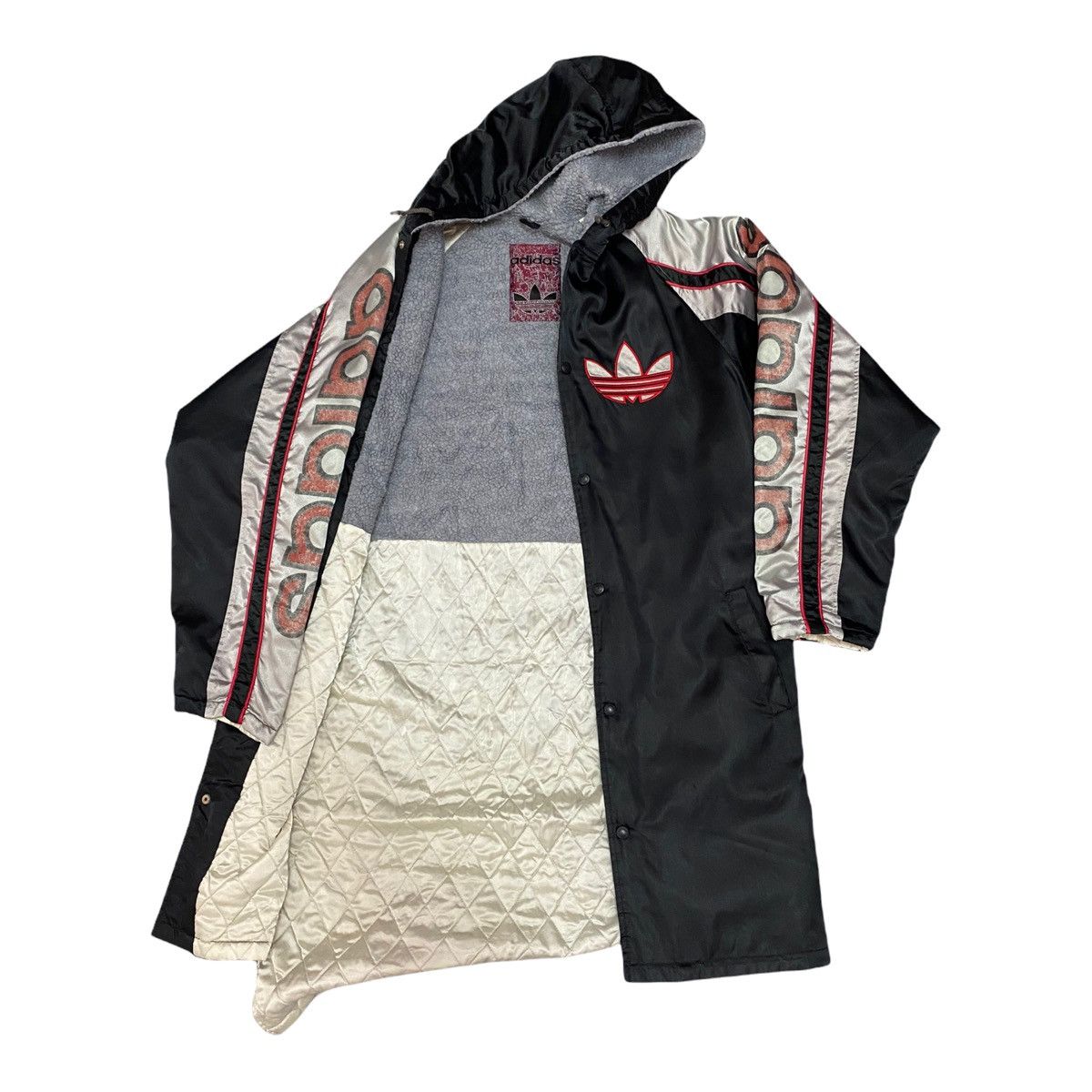 Adidas LONG JACKET COACH STYLE ADIDAS BIG LOGO HOODIE Size US L / EU 52-54 / 3 - 1 Thumbnail