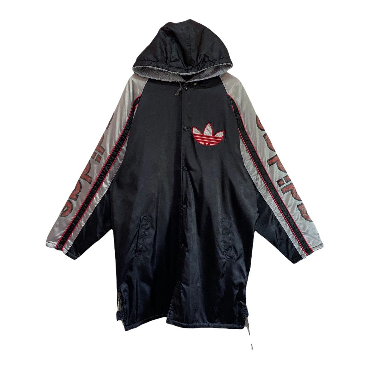 Adidas LONG JACKET COACH STYLE ADIDAS BIG LOGO HOODIE Size US L / EU 52-54 / 3 - 3 Thumbnail