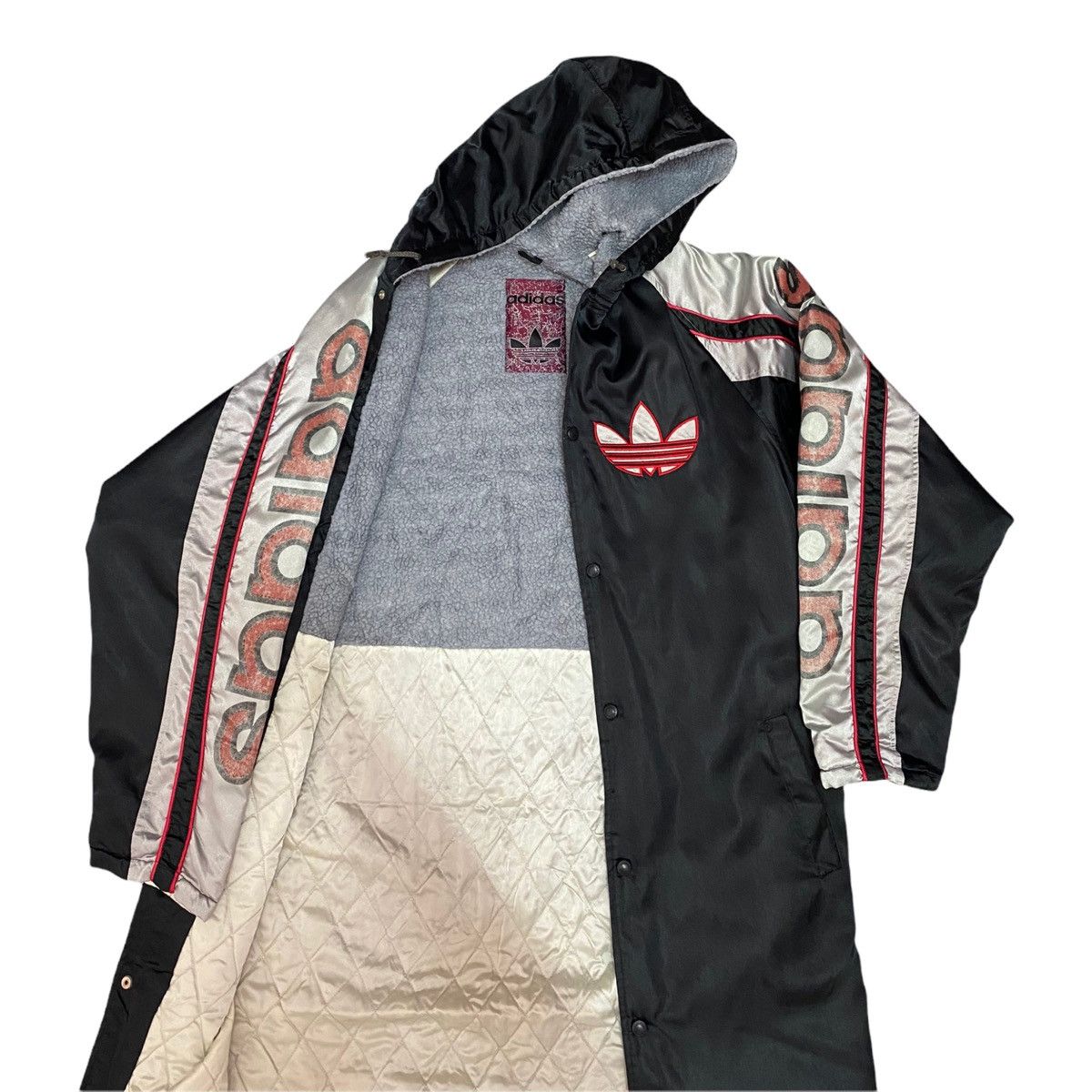 Adidas LONG JACKET COACH STYLE ADIDAS BIG LOGO HOODIE Size US L / EU 52-54 / 3 - 7 Thumbnail