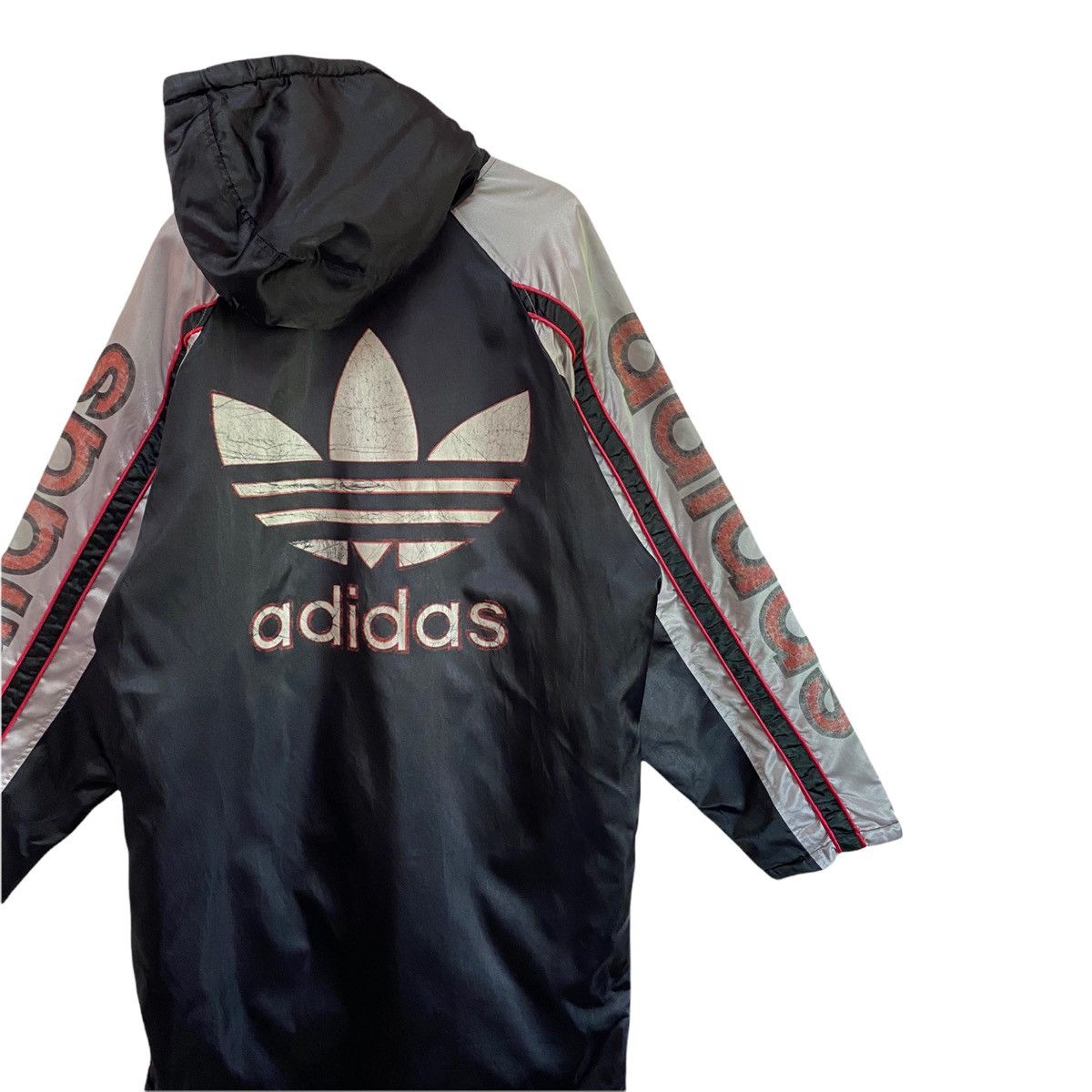 Adidas LONG JACKET COACH STYLE ADIDAS BIG LOGO HOODIE Size US L / EU 52-54 / 3 - 10 Thumbnail