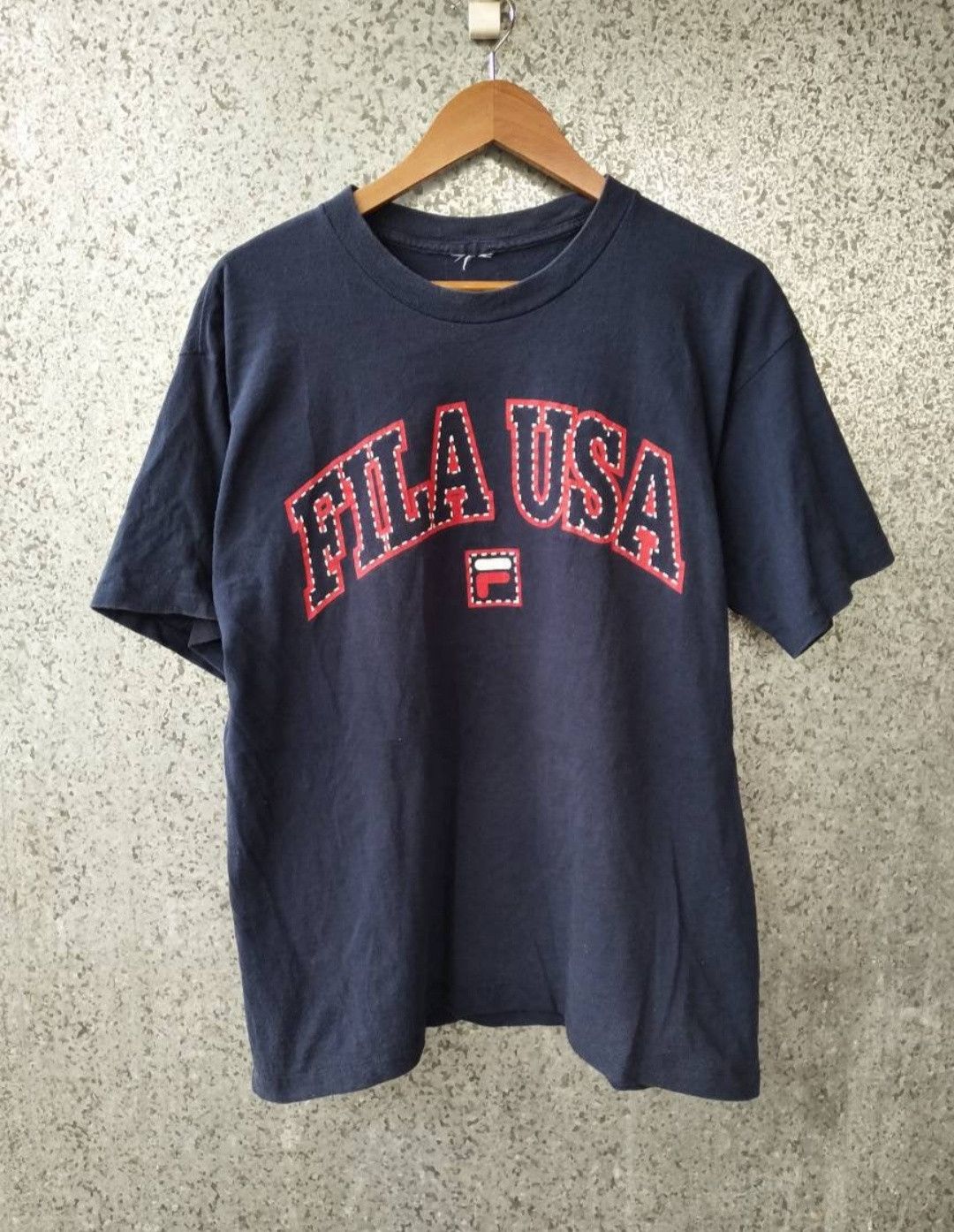 Fila 🔥 Vintage FILA USA Spell Out t shirt short sleeve Size US L / EU 52-54 / 3 - 1 Thumbnail