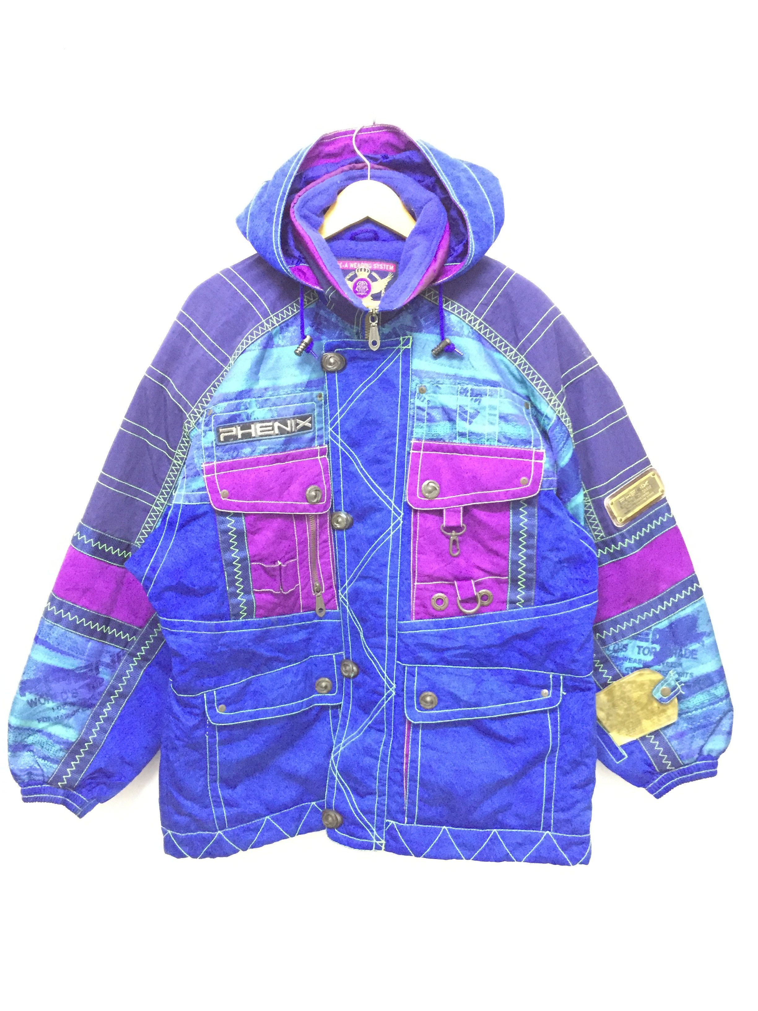 Descente 90's Phenix Multicolor Ski Bomber Jacket Size US L / EU 52-54 / 3 - 1 Thumbnail