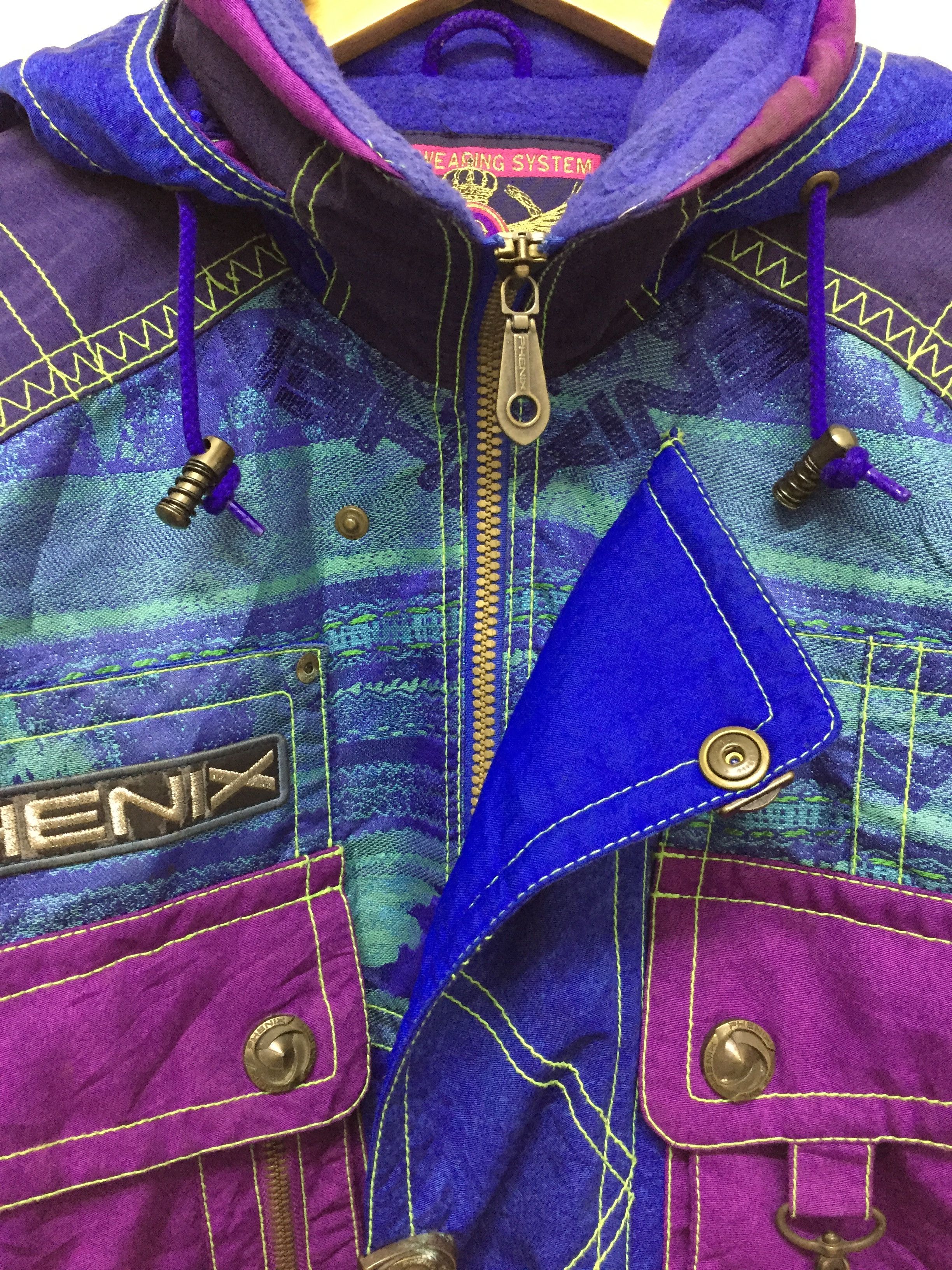 Descente 90's Phenix Multicolor Ski Bomber Jacket Size US L / EU 52-54 / 3 - 7 Thumbnail