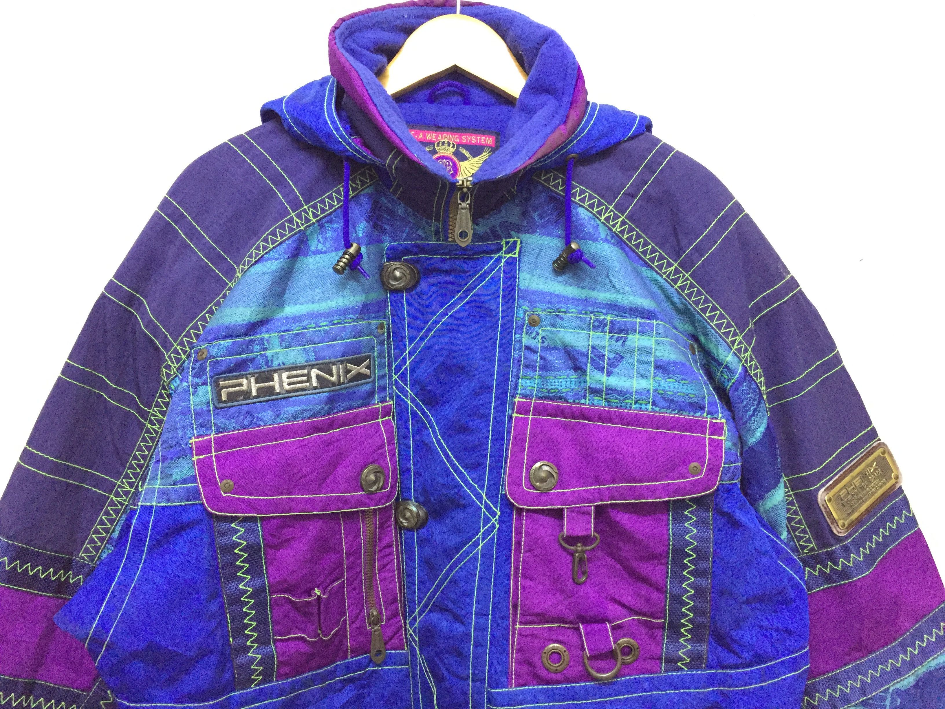 Descente 90's Phenix Multicolor Ski Bomber Jacket Size US L / EU 52-54 / 3 - 3 Thumbnail