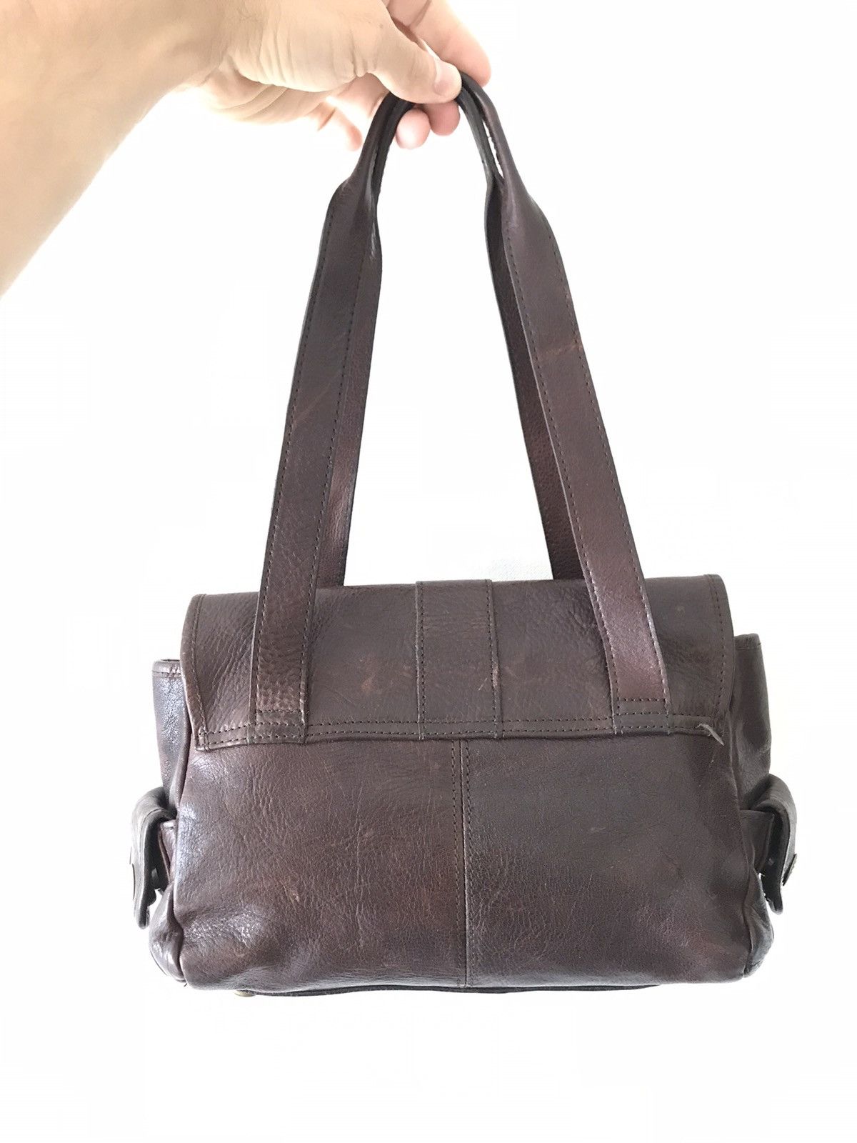 Barbour Barbour Brown Leather Tote Bag Handbag Shoulder Size ONE SIZE - 3 Thumbnail