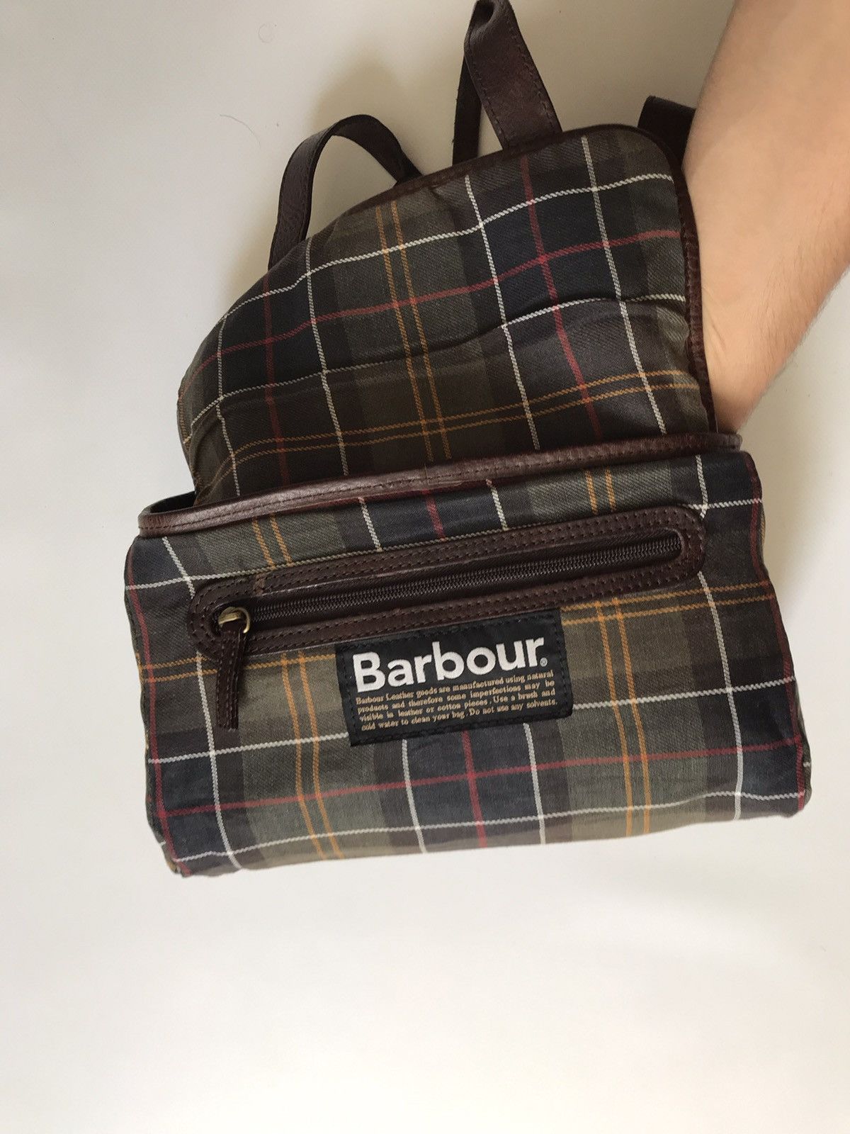 Barbour Barbour Brown Leather Tote Bag Handbag Shoulder Size ONE SIZE - 16 Thumbnail