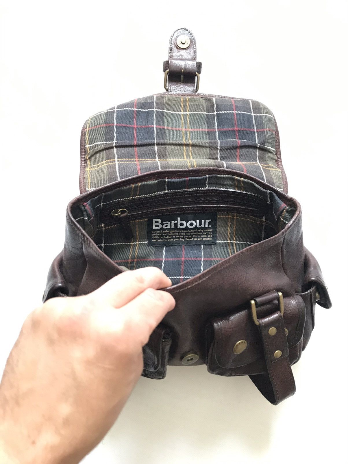 Barbour Barbour Brown Leather Tote Bag Handbag Shoulder Size ONE SIZE - 14 Thumbnail