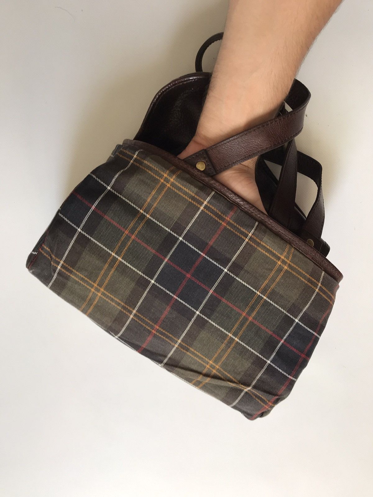 Barbour Barbour Brown Leather Tote Bag Handbag Shoulder Size ONE SIZE - 15 Thumbnail