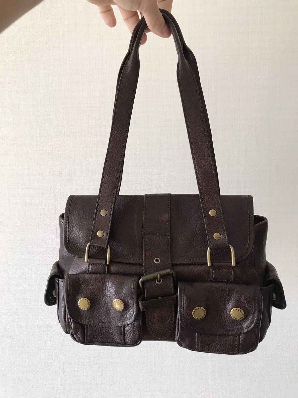 Barbour Barbour Brown Leather Tote Bag Handbag Shoulder Size ONE SIZE - 2 Thumbnail