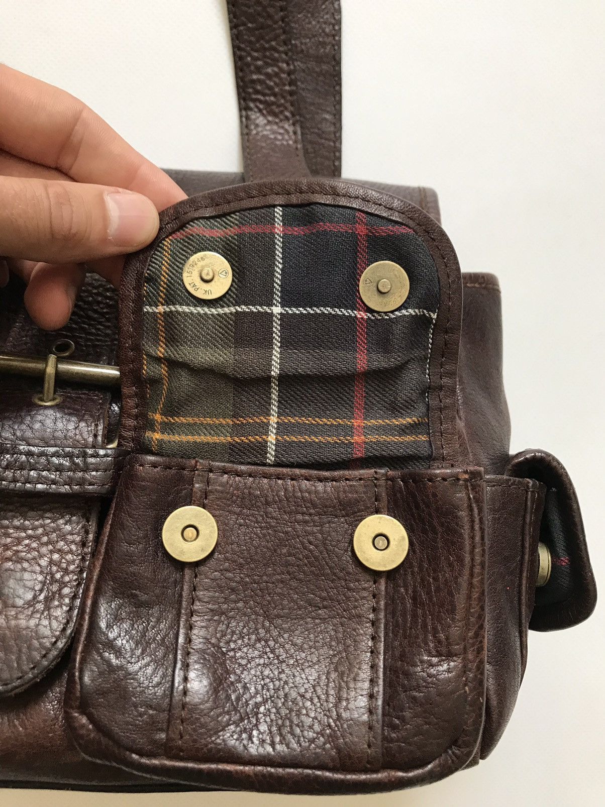 Barbour Barbour Brown Leather Tote Bag Handbag Shoulder Size ONE SIZE - 6 Thumbnail