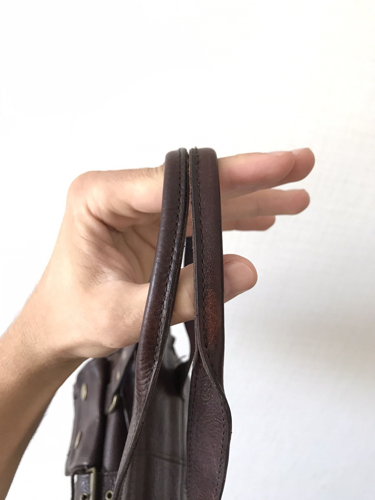 Barbour Barbour Brown Leather Tote Bag Handbag Shoulder Size ONE SIZE - 17 Thumbnail