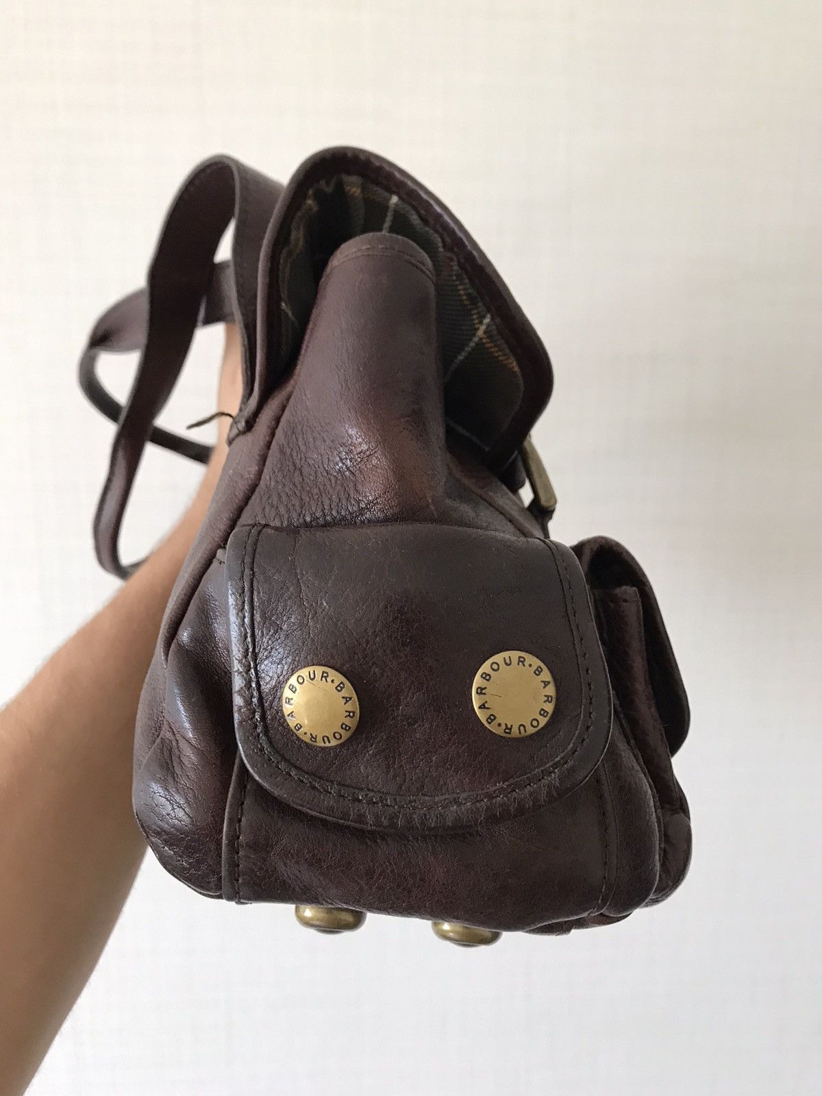 Barbour Barbour Brown Leather Tote Bag Handbag Shoulder Size ONE SIZE - 5 Thumbnail