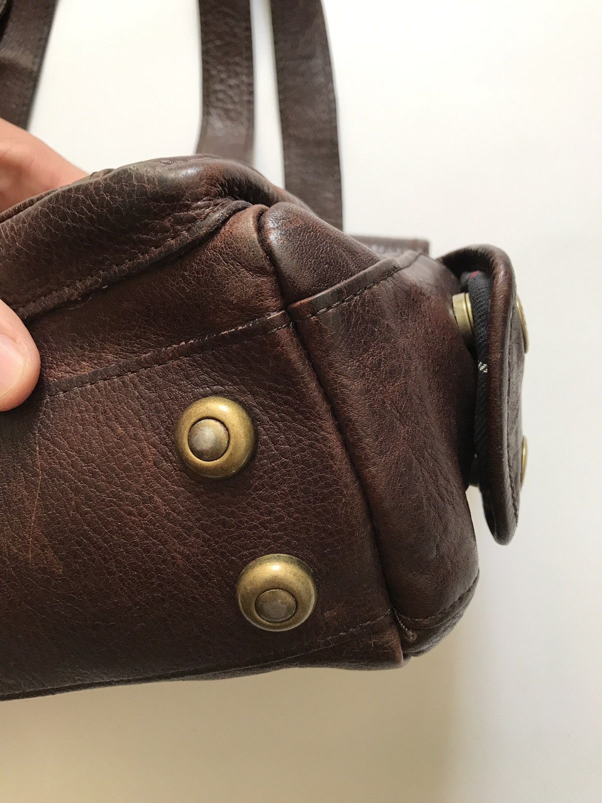 Barbour Barbour Brown Leather Tote Bag Handbag Shoulder Size ONE SIZE - 11 Thumbnail