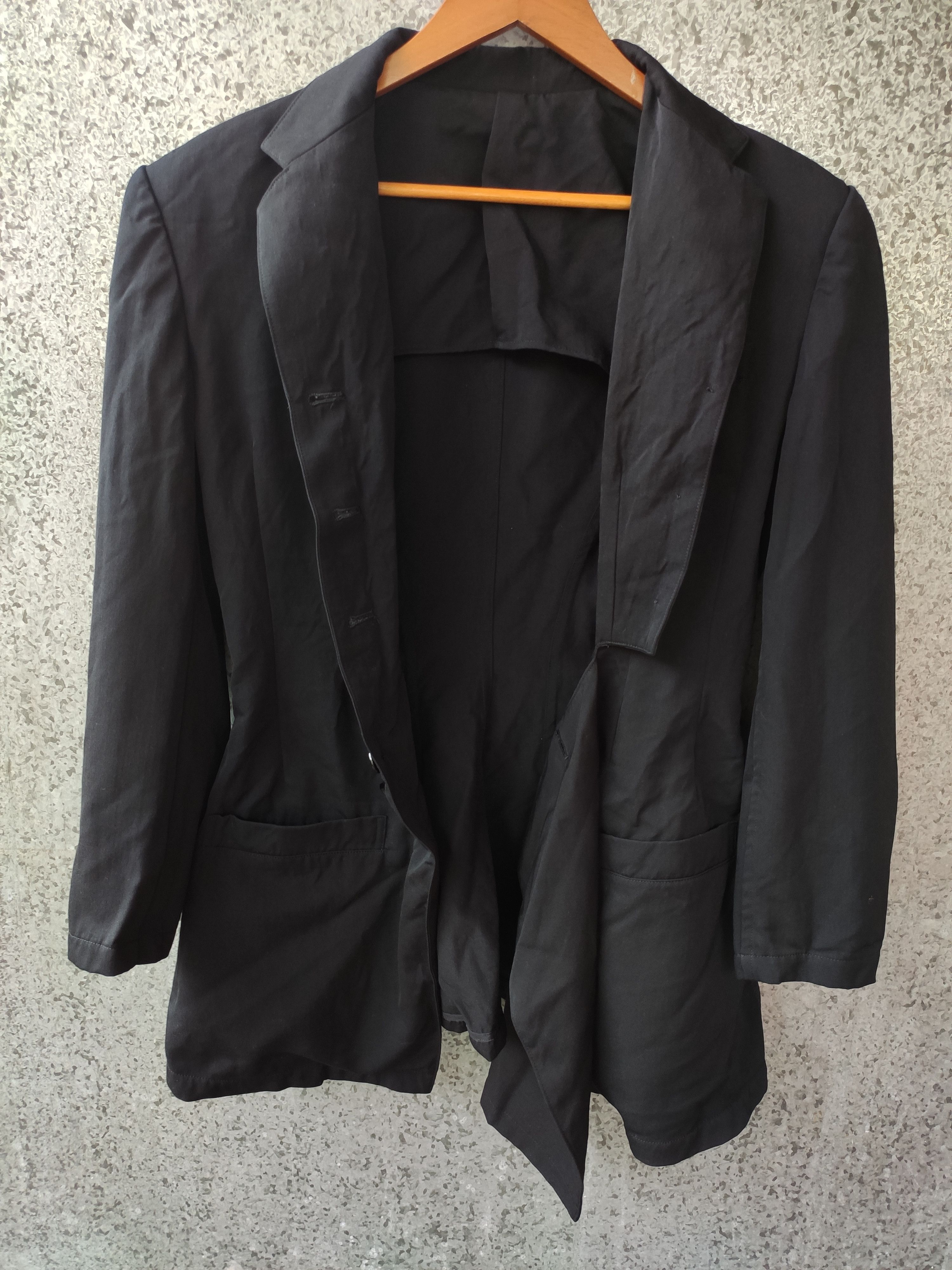 Yohji Yamamoto 🔥 Ys long jacket woman parkas super black Size M / US 6-8 / IT 42-44 - 5 Thumbnail