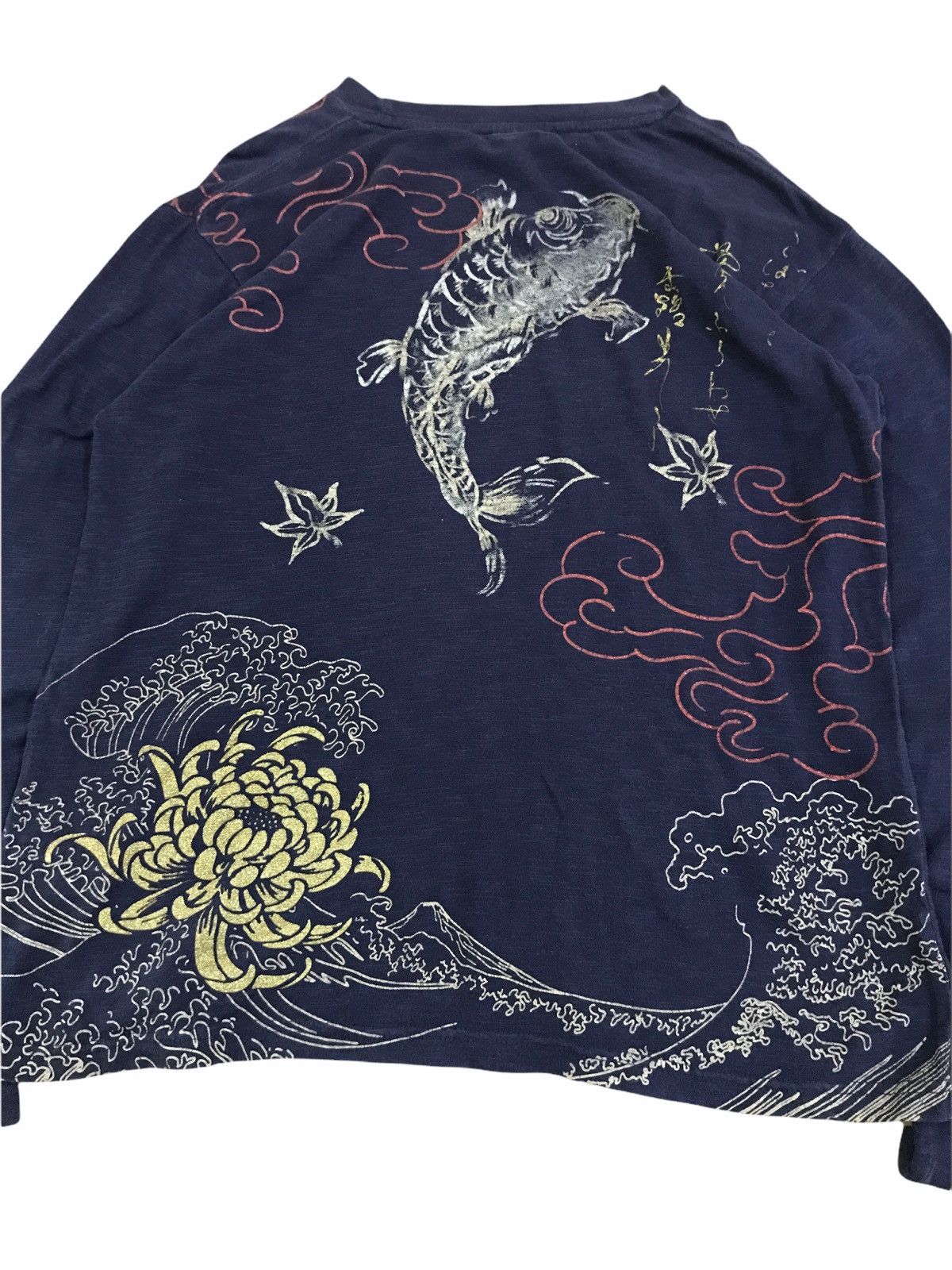 Japanese Brand Japanese Brand Strange Heaven Sukajan Koi Fish T-Shirt Size US S / EU 44-46 / 1 - 3 Thumbnail