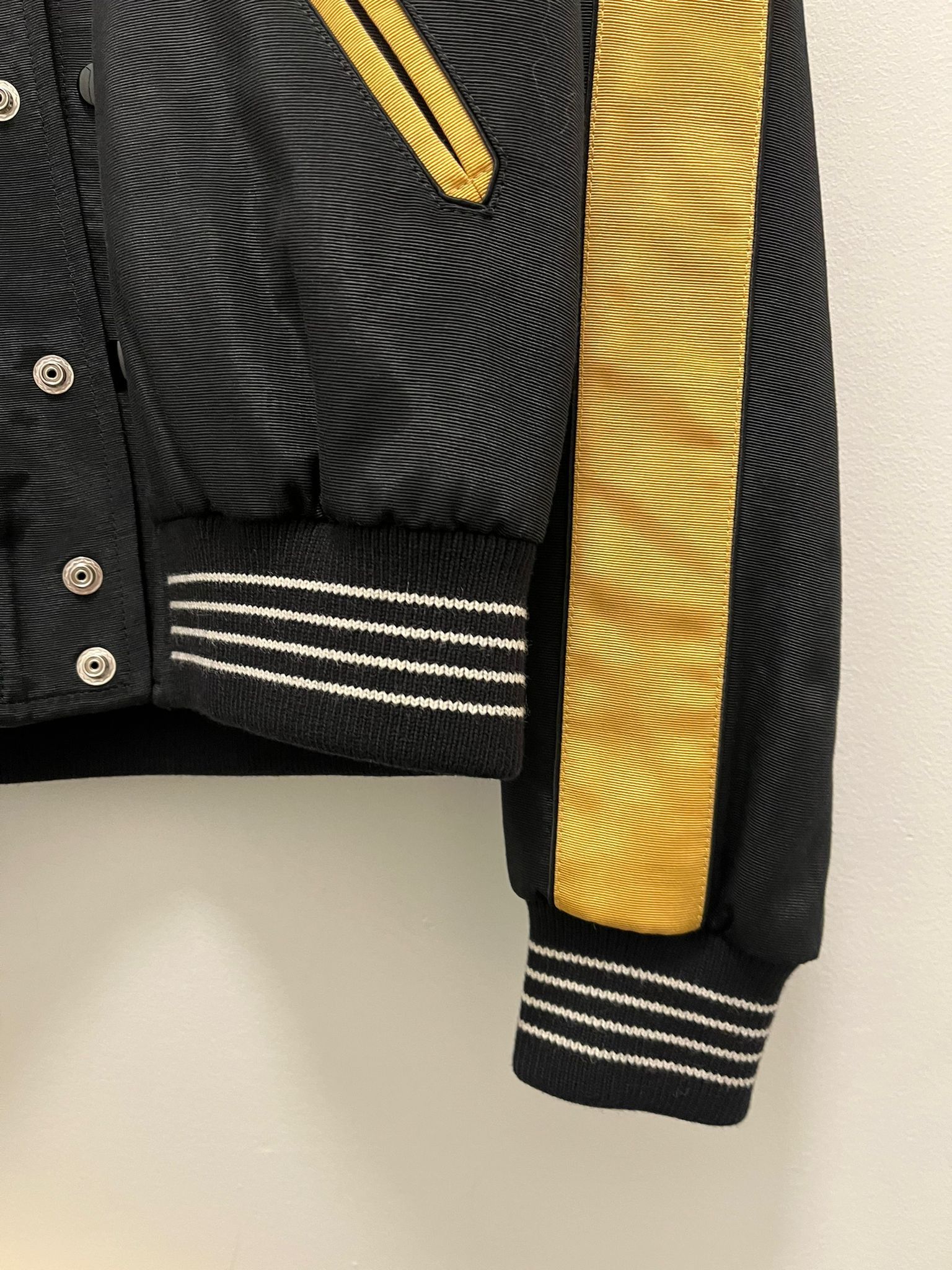 Celine Christian Marclay Teddy Raglan in Yellow & Black Size US S / EU 44-46 / 1 - 6 Thumbnail