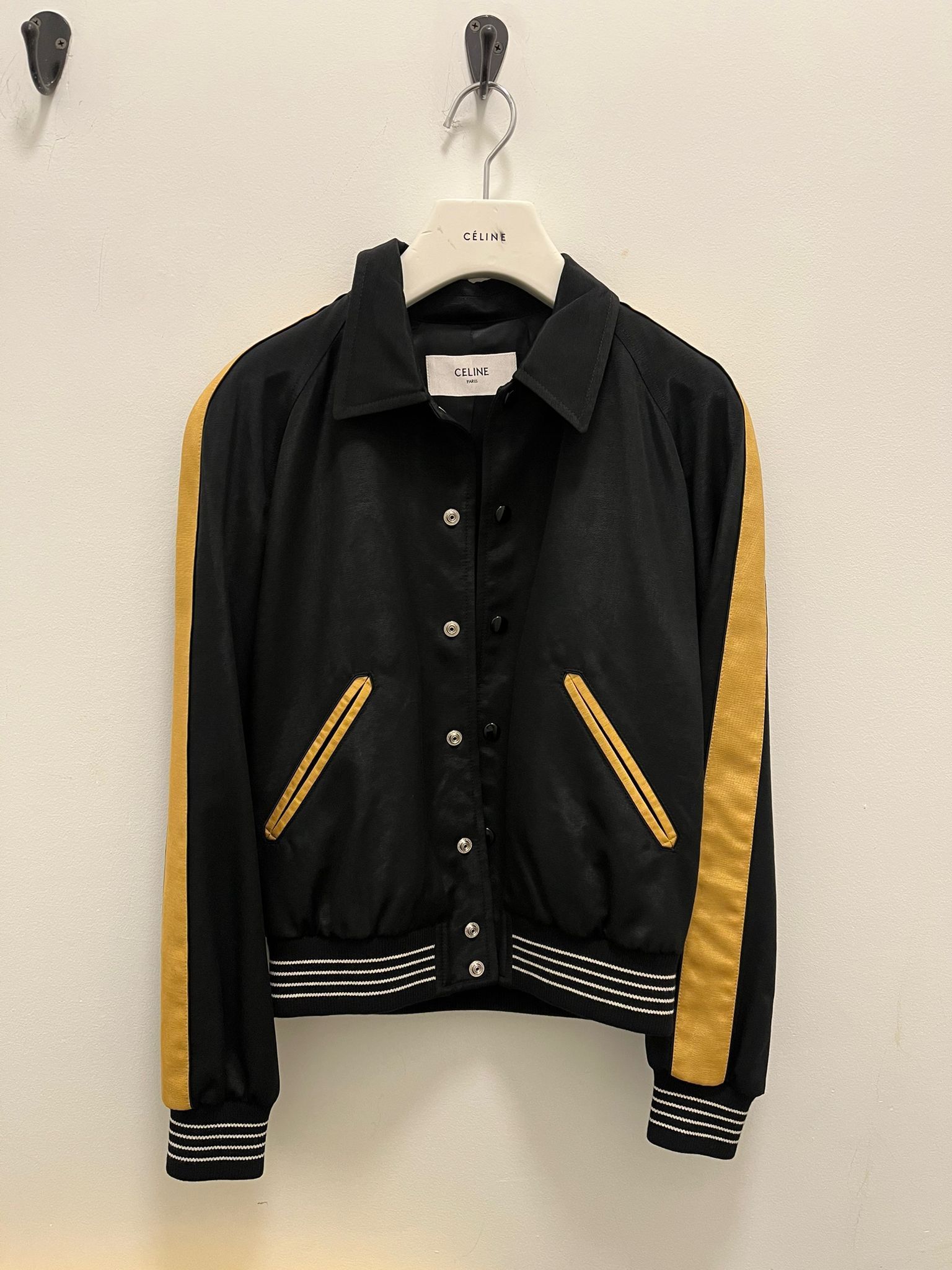 Celine Christian Marclay Teddy Raglan in Yellow & Black Size US S / EU 44-46 / 1 - 3 Thumbnail