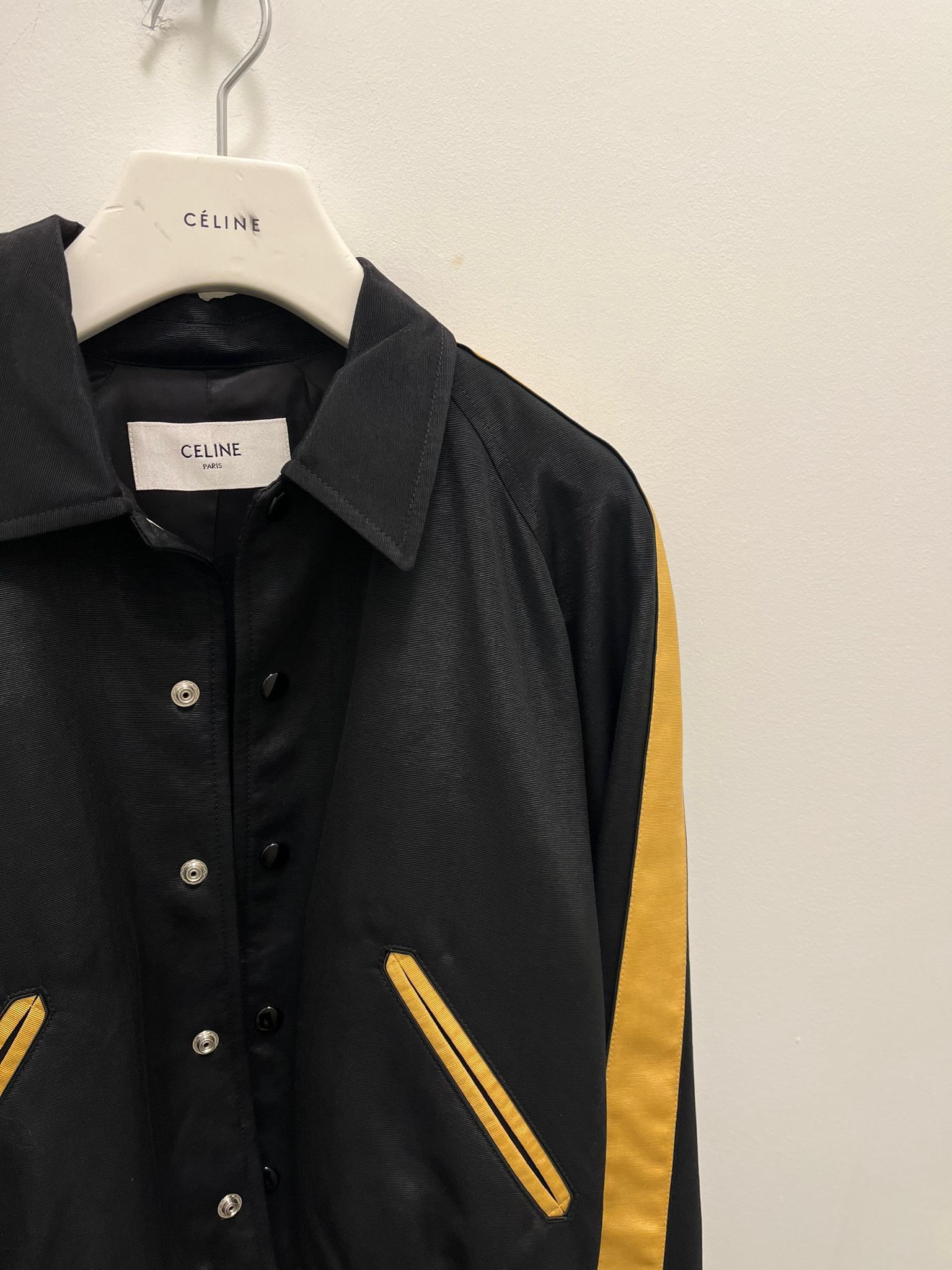 Celine Christian Marclay Teddy Raglan in Yellow & Black Size US S / EU 44-46 / 1 - 5 Thumbnail
