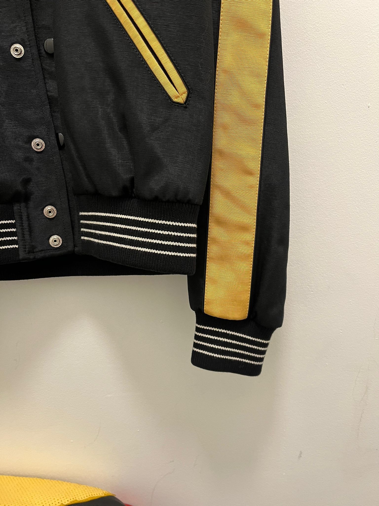 Celine Christian Marclay Teddy Raglan in Yellow & Black Size US S / EU 44-46 / 1 - 4 Thumbnail