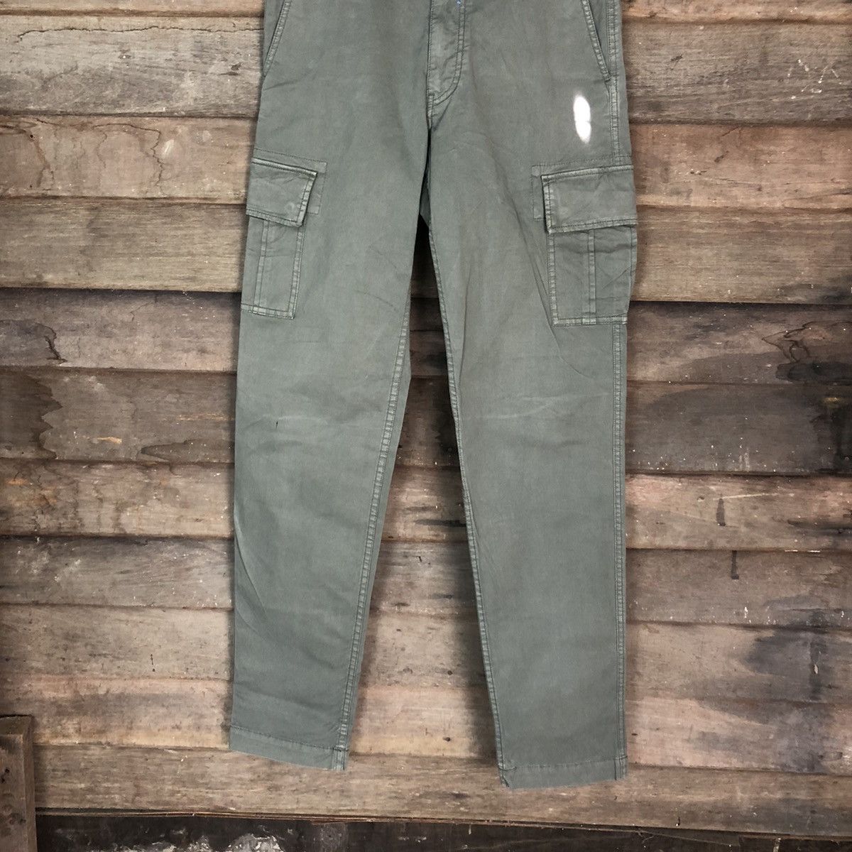 Japanese Brand DLL Uniqlo Green Cargo Multipocket Pants #1502 Size US 29 - 3 Thumbnail