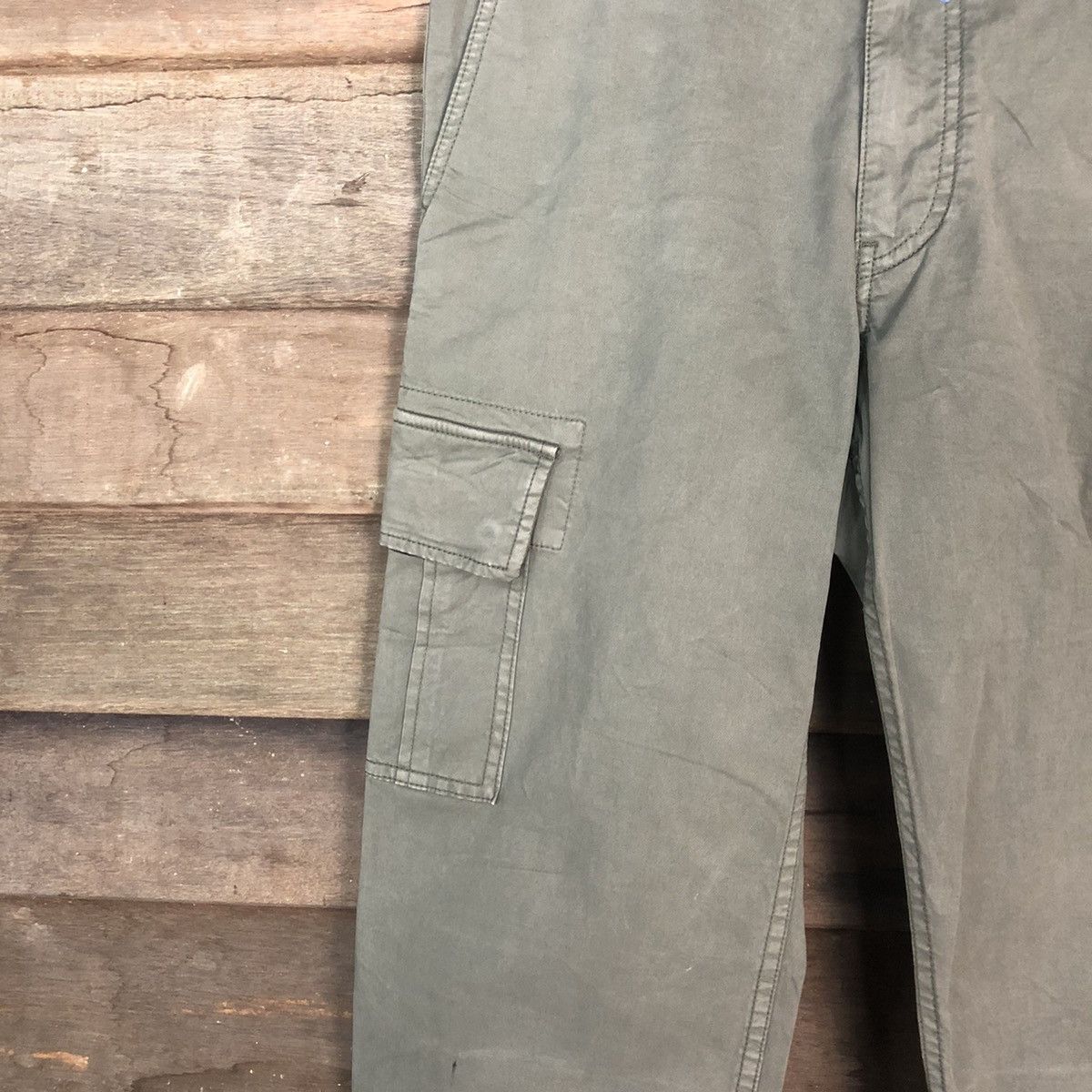 Japanese Brand DLL Uniqlo Green Cargo Multipocket Pants #1502 Size US 29 - 4 Thumbnail