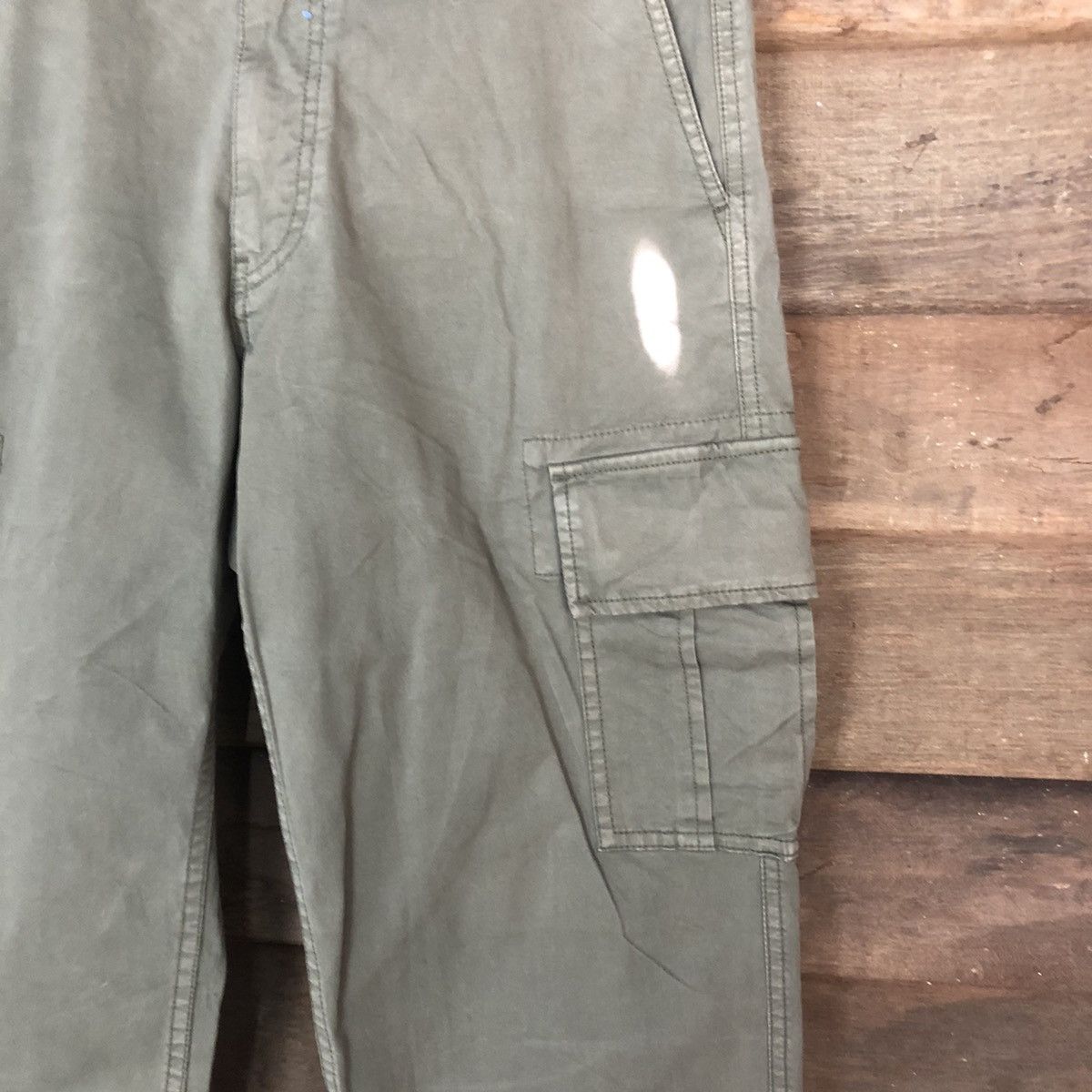 Japanese Brand DLL Uniqlo Green Cargo Multipocket Pants #1502 Size US 29 - 5 Thumbnail