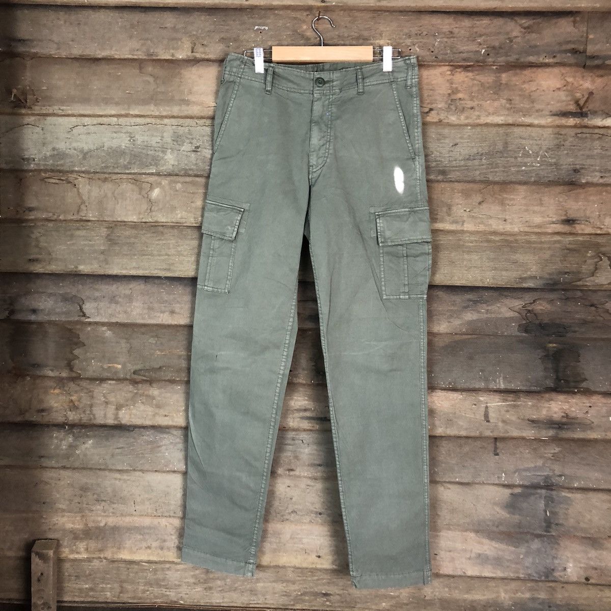 Japanese Brand DLL Uniqlo Green Cargo Multipocket Pants #1502 Size US 29 - 1 Thumbnail