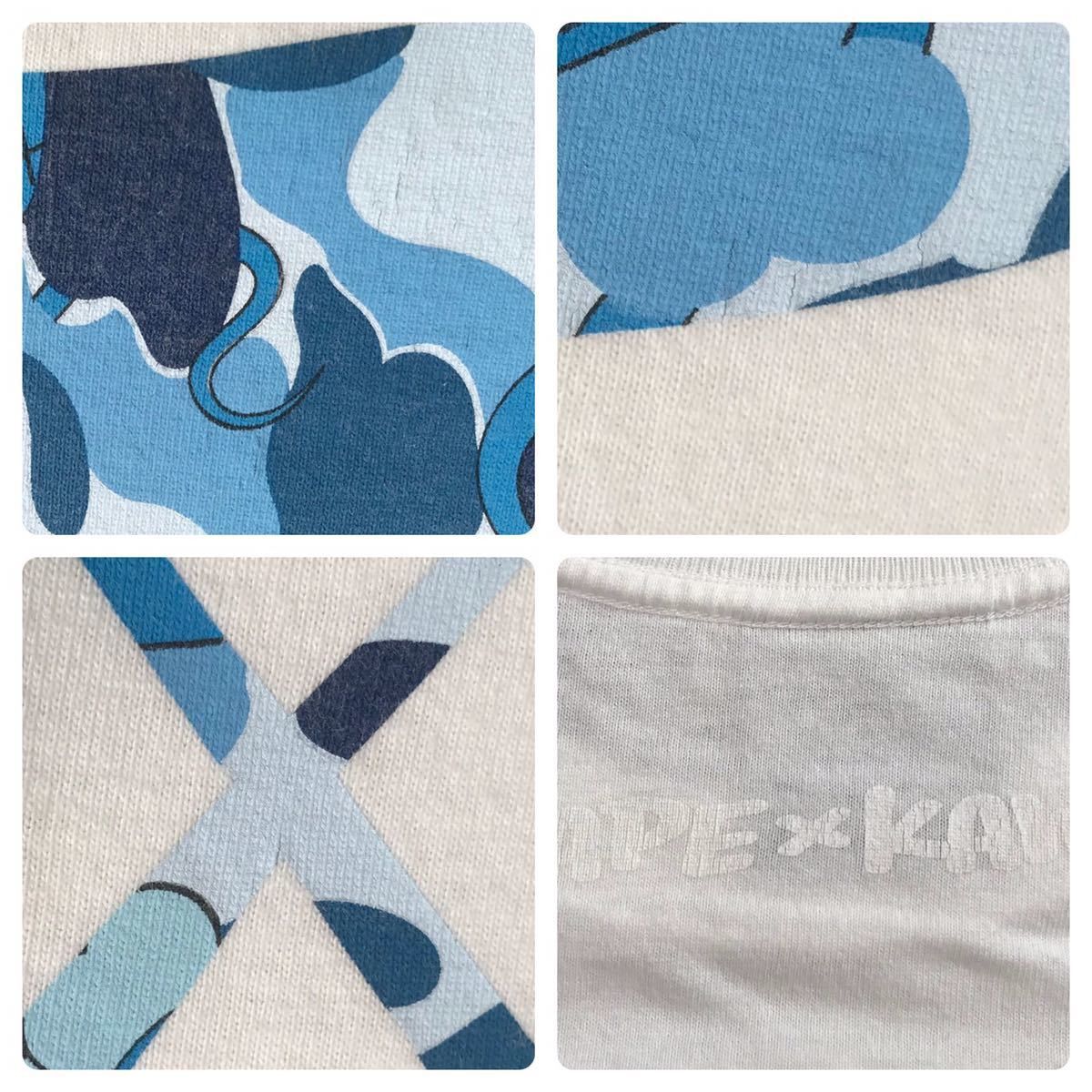 Bape × Kaws BAPE × kaws ABC camo blue Big face T-shirt a bathing ape Size US M / EU 48-50 / 2 - 6 Thumbnail