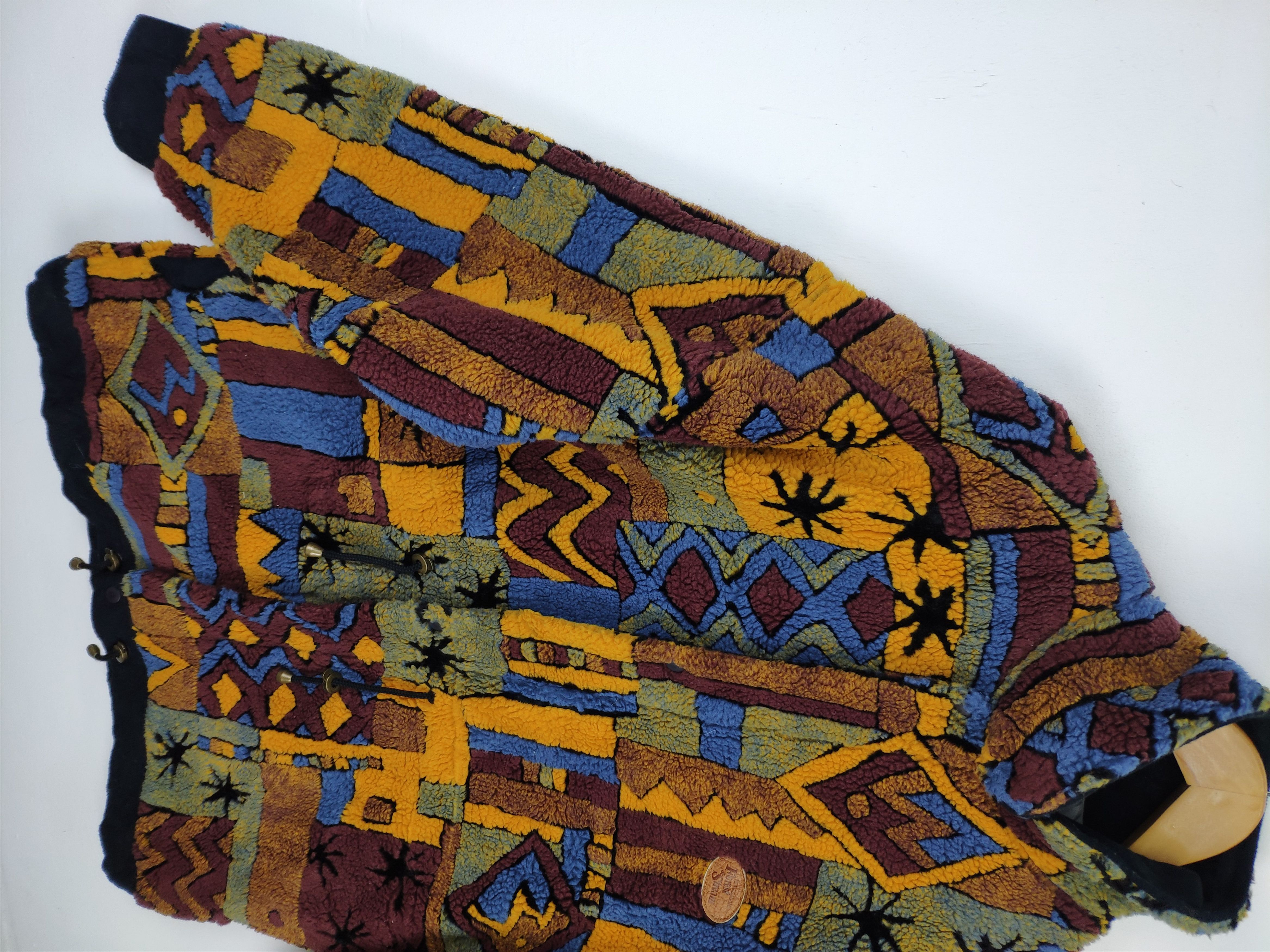 Japanese Brand RARE 💥 Vintage Fleece Sherpa Jacket Coogi Style Fullprint Size US M / EU 48-50 / 2 - 5 Thumbnail