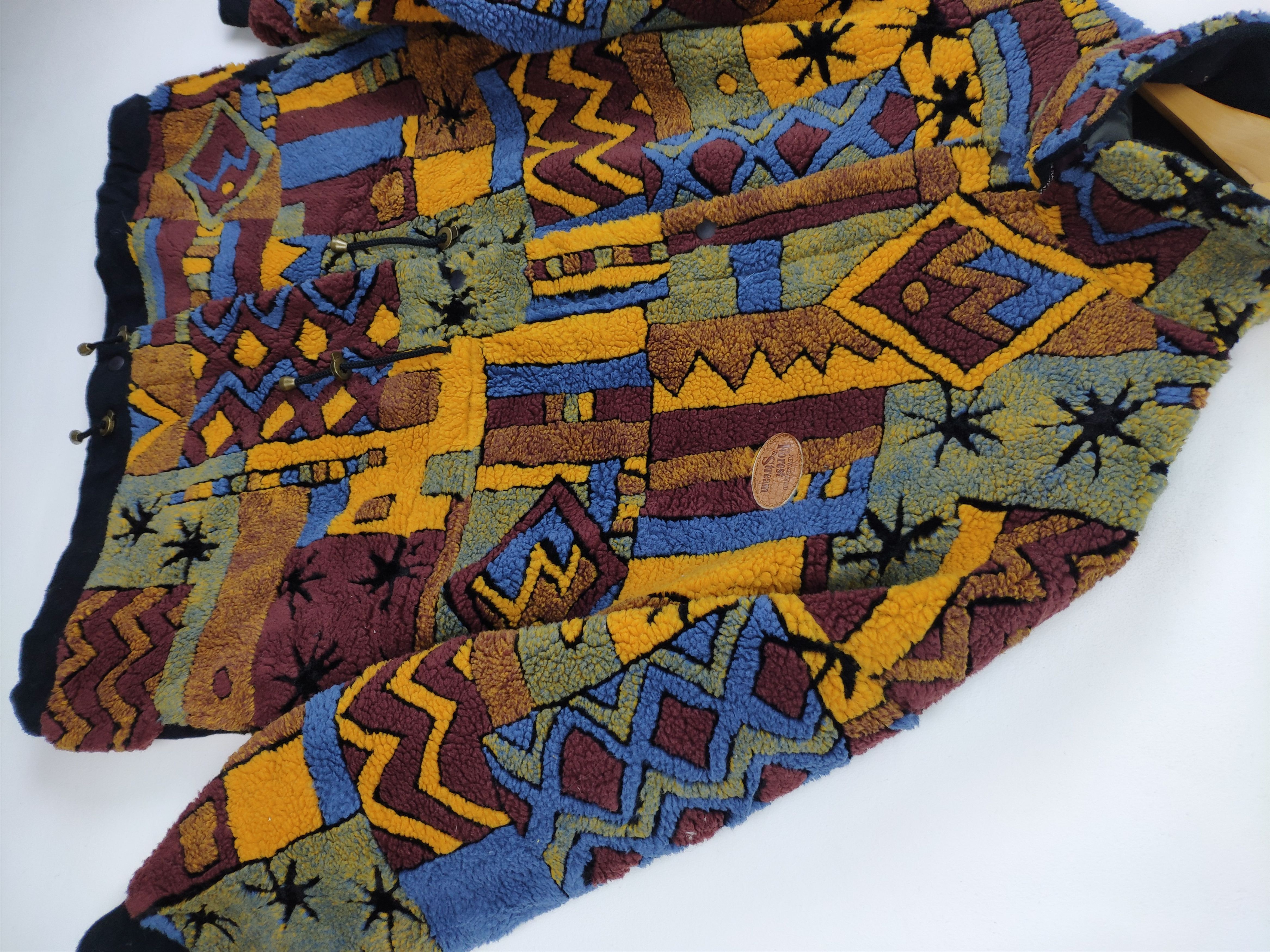 Japanese Brand RARE 💥 Vintage Fleece Sherpa Jacket Coogi Style Fullprint Size US M / EU 48-50 / 2 - 4 Thumbnail