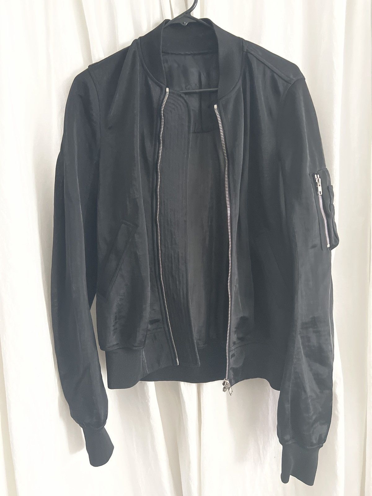 Rick Owens Rare Fabric Mainline Hyper mesh black bomber S M L jacket Size US M / EU 48-50 / 2 - 13 Thumbnail