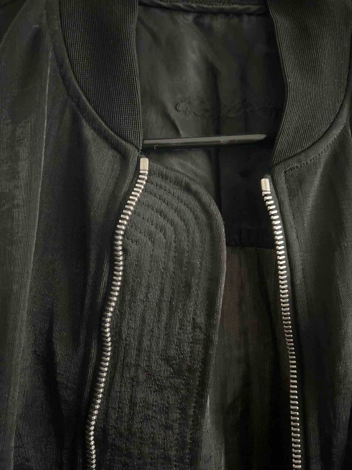 Rick Owens Rare Fabric Mainline Hyper mesh black bomber S M L jacket Size US M / EU 48-50 / 2 - 10 Thumbnail