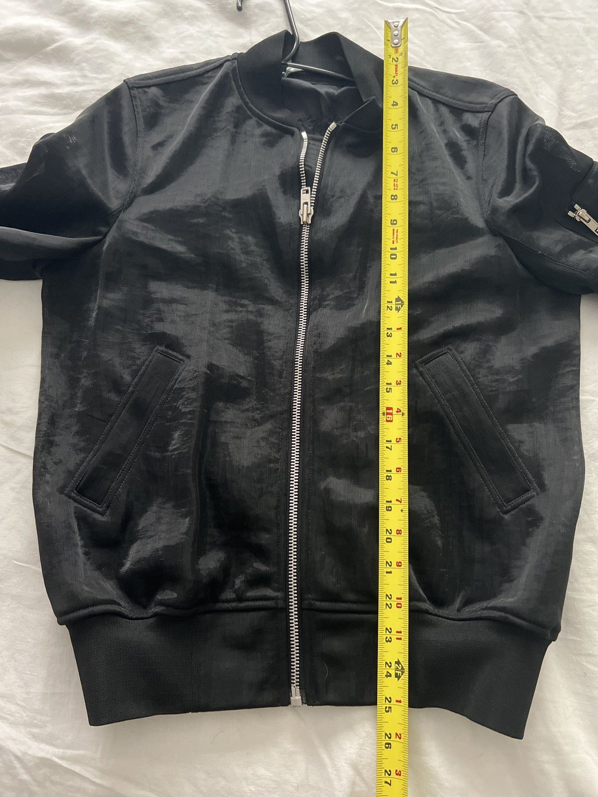 Rick Owens Rare Fabric Mainline Hyper mesh black bomber S M L jacket Size US M / EU 48-50 / 2 - 4 Thumbnail