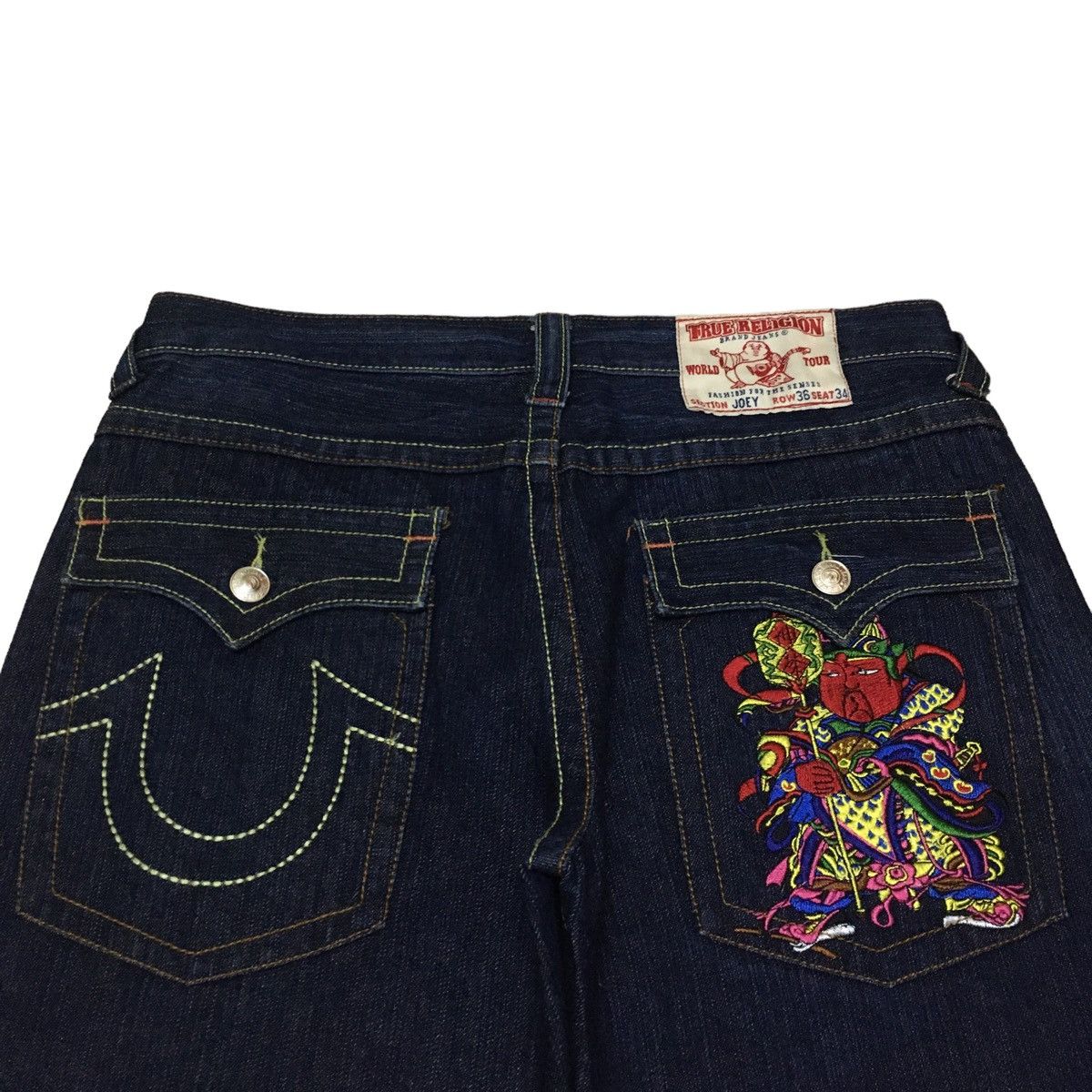 True Religion Rare Design Vintage Brand True Religion Sukajan Jeans 1990s Size US 36 / EU 52 - 3 Thumbnail