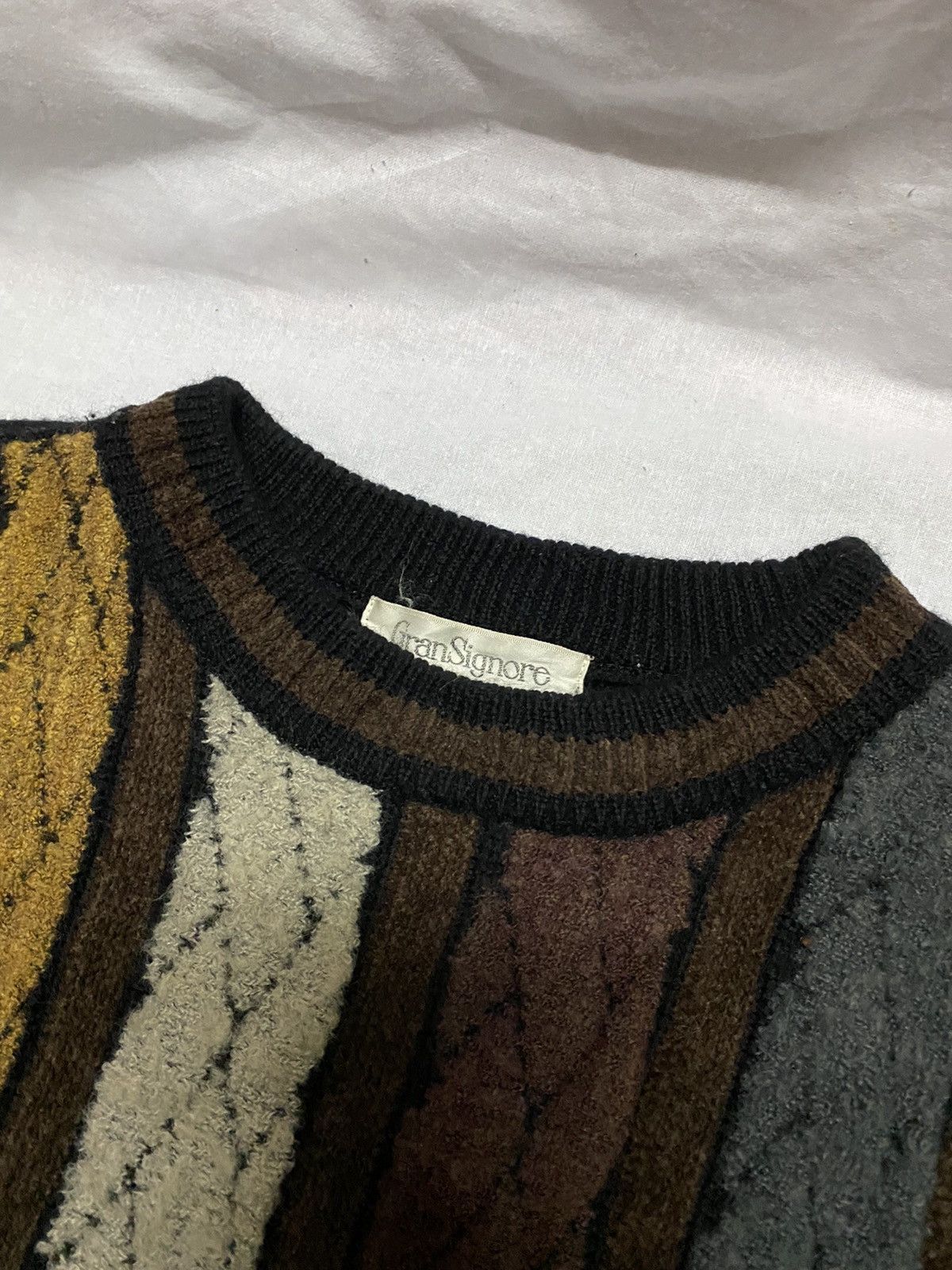 Japanese Brand × Vintage Vintage Gran signore Multicolour Knitwear Size US L / EU 52-54 / 3 - 7 Thumbnail