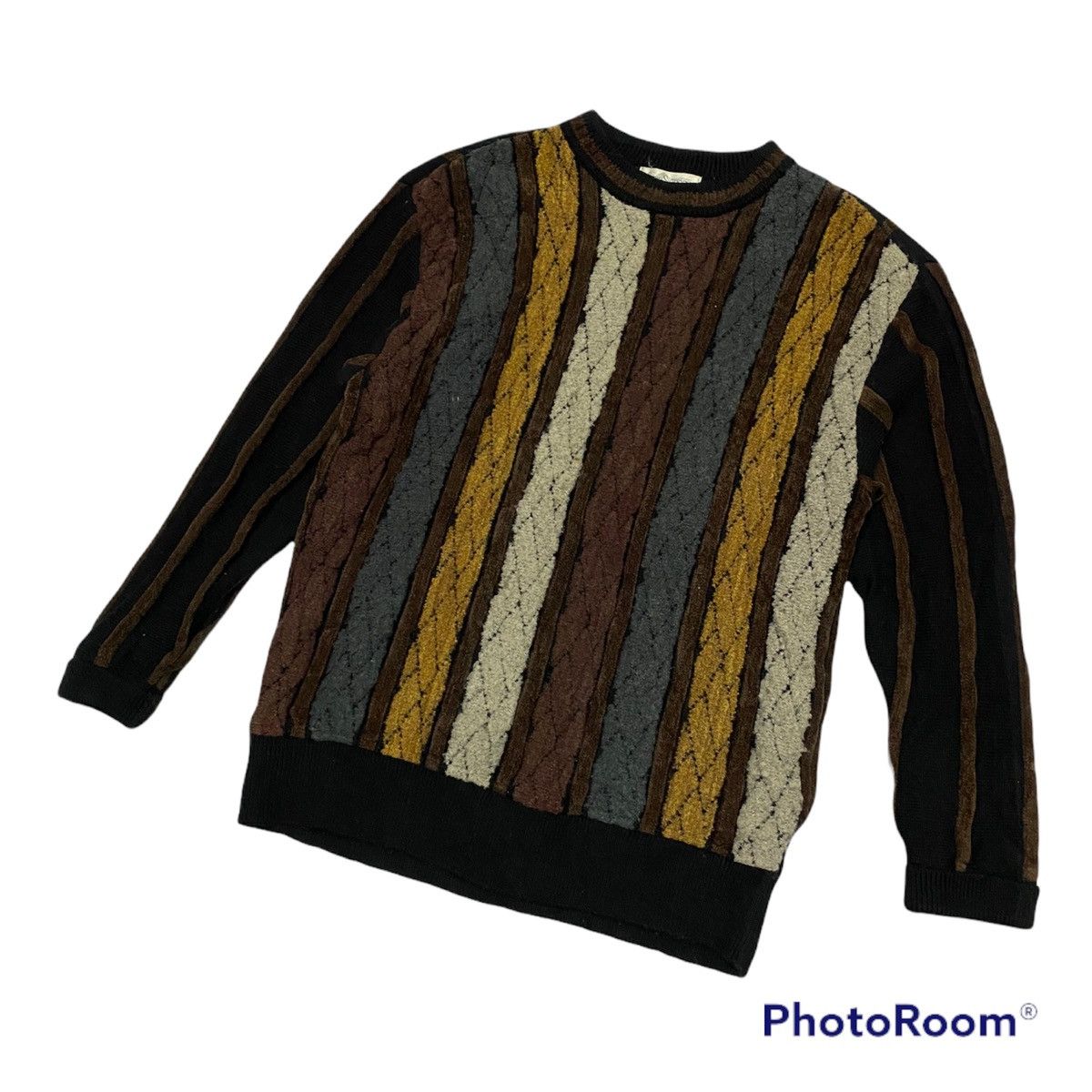 Japanese Brand × Vintage Vintage Gran signore Multicolour Knitwear Size US L / EU 52-54 / 3 - 3 Thumbnail