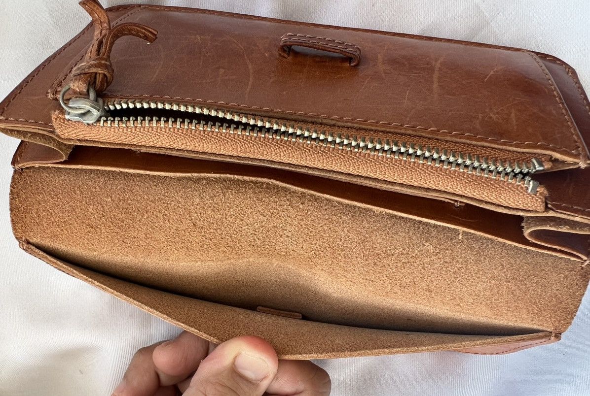 Porter Vintage Porter Vegetable Tanned Leather Envelope Wallet Size ONE SIZE - 8 Thumbnail