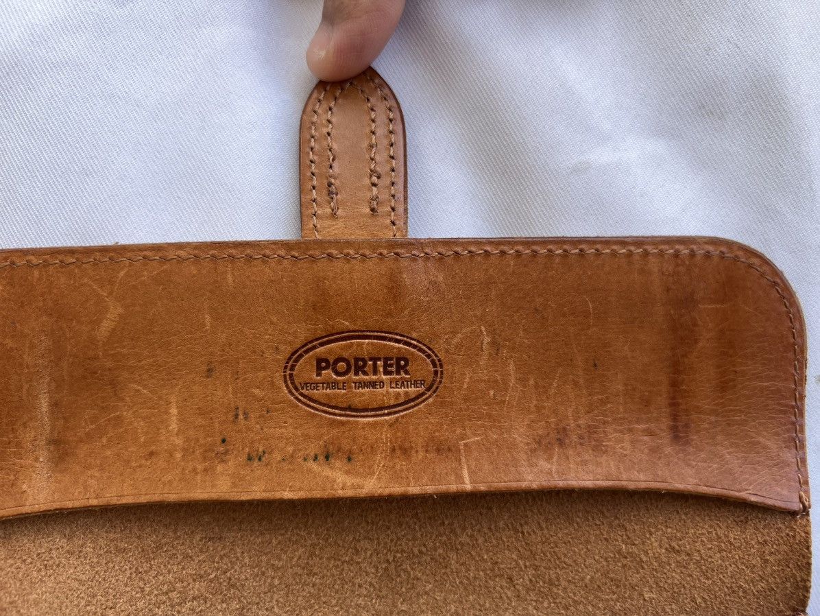 Porter Vintage Porter Vegetable Tanned Leather Envelope Wallet Size ONE SIZE - 4 Thumbnail