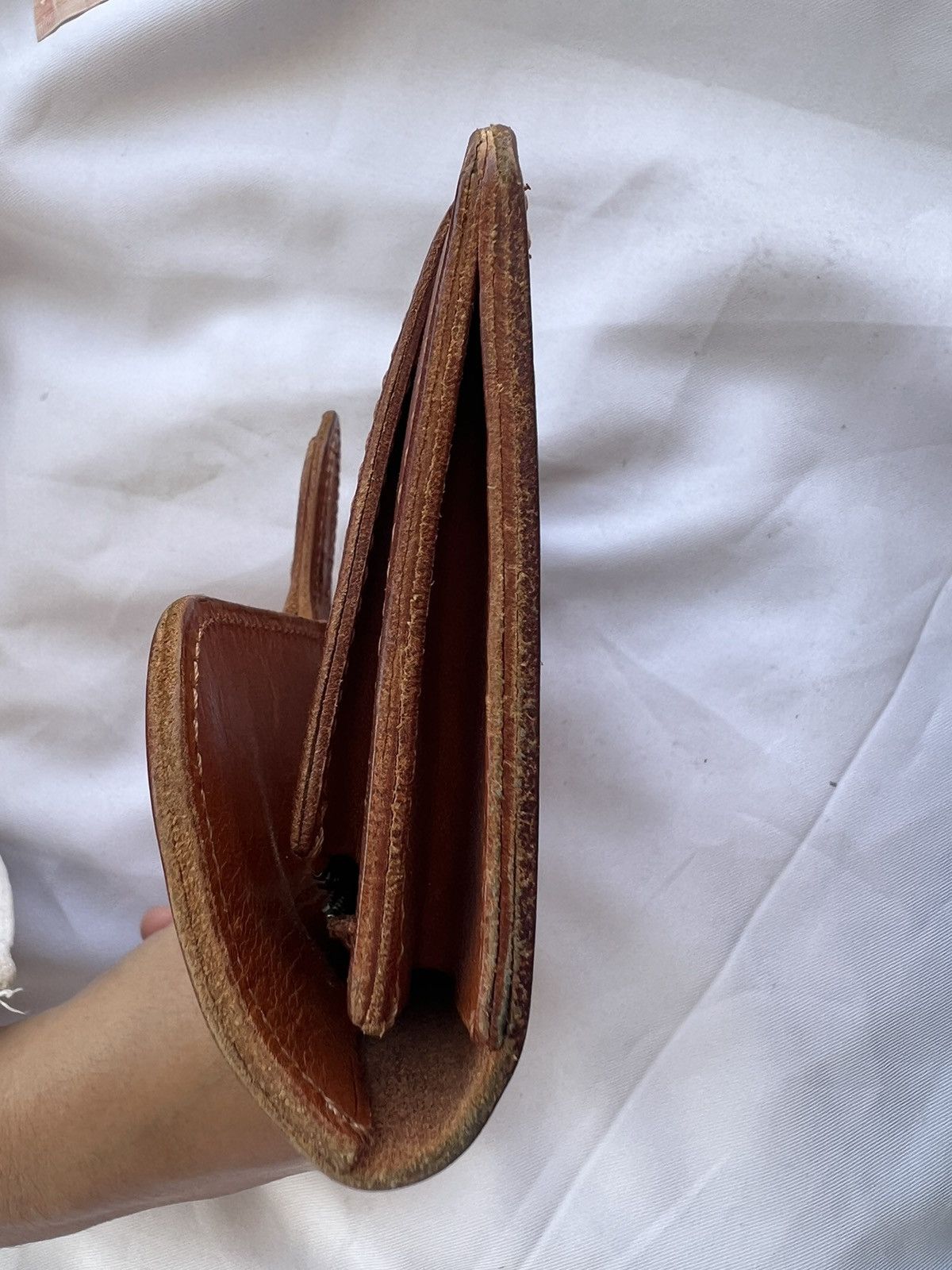 Porter Vintage Porter Vegetable Tanned Leather Envelope Wallet Size ONE SIZE - 9 Thumbnail